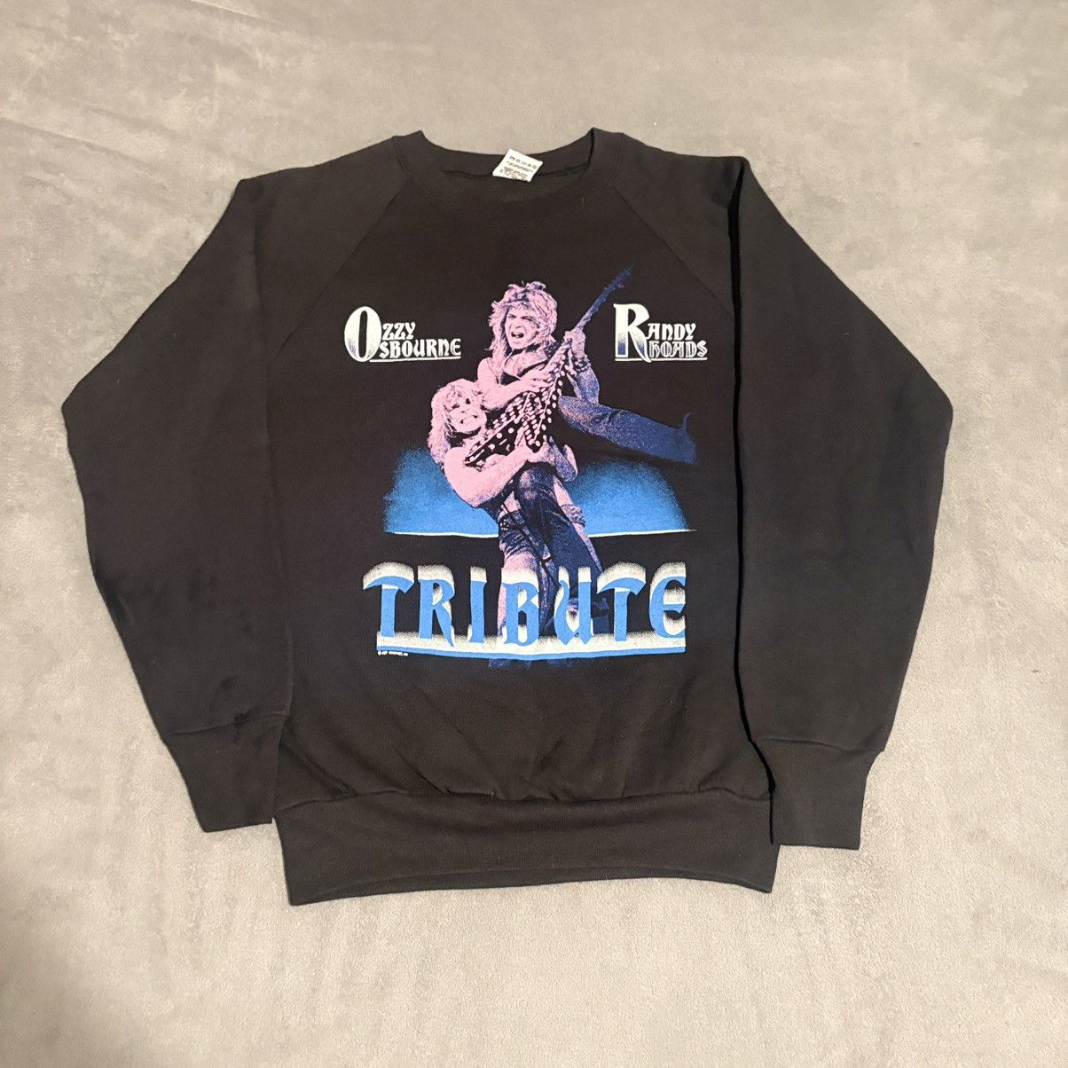 Fruit Of The Loom Vintage 1987 Ozzy Osbourne Tribute Randy Rhoads Sweatshirt Size US M / EU 48-50 / 2 - 1 Thumbnail