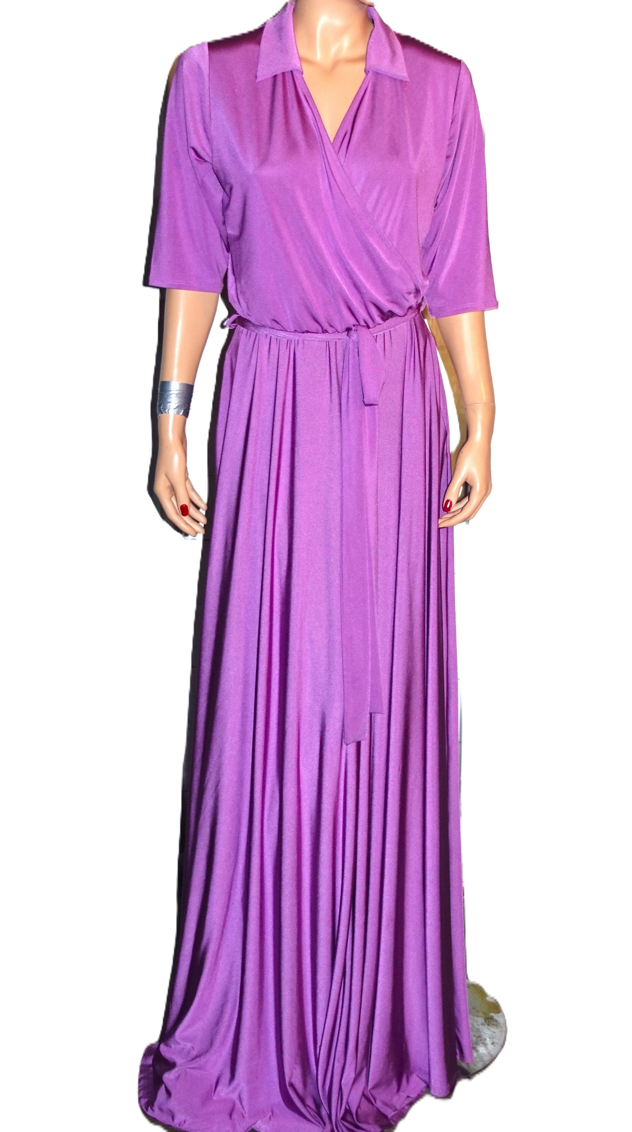 Other Sexy Diva Fuchsia Faux Wrap Maxi Dress 1XL Size XL / US 12-14 / IT 48-50 - 3 Thumbnail