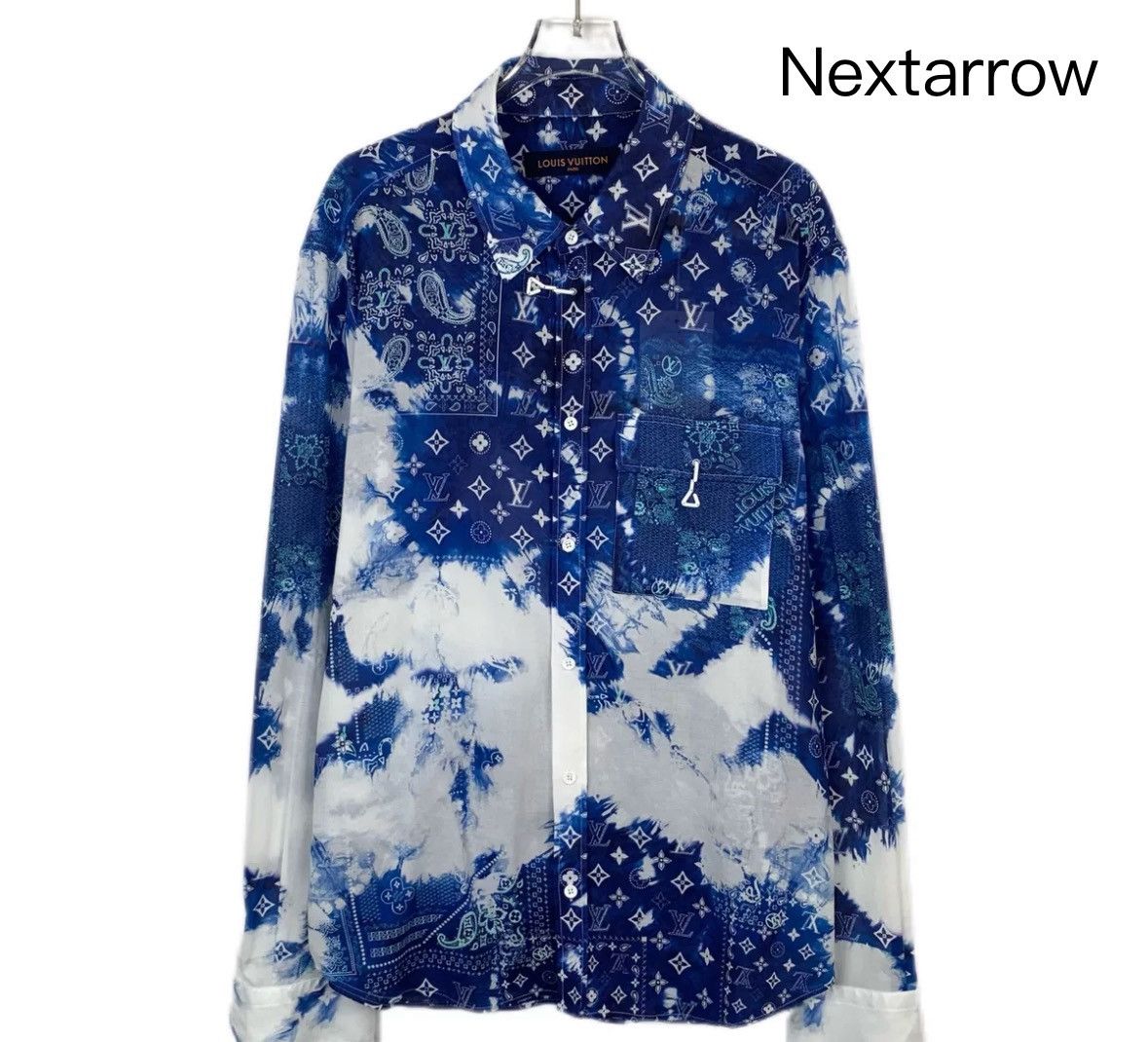 Louis Vuitton Louis Vuitton Lv 22 Blue Tie Dyeing Cotton Long Sleeve Shirt Size US L / EU 52-54 / 3 - 1 Thumbnail