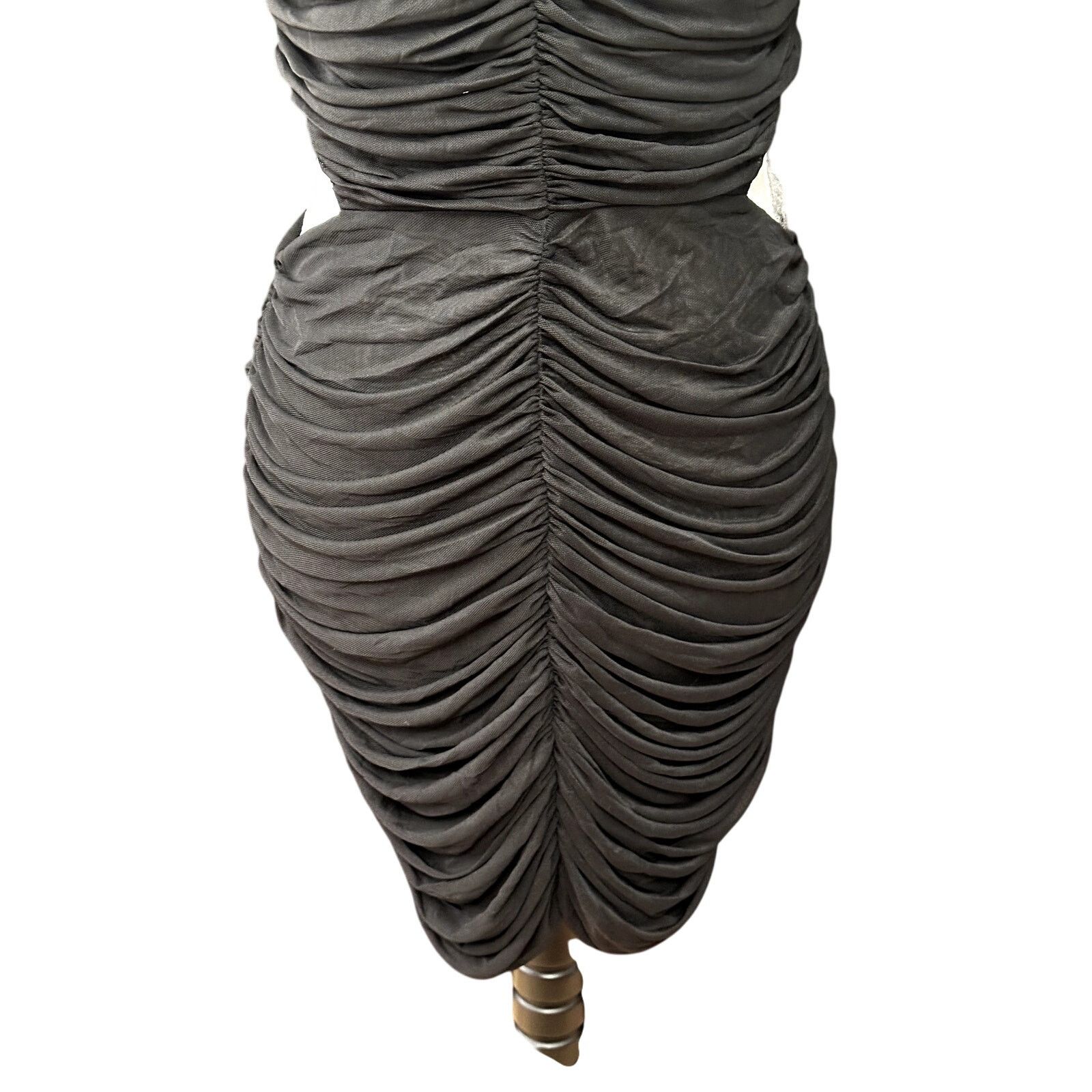 Other Royalty By Maluma Cut-Out Mini Dress Mesh Black Womens M NWT Size M / US 6-8 / IT 42-44 - 4 Thumbnail