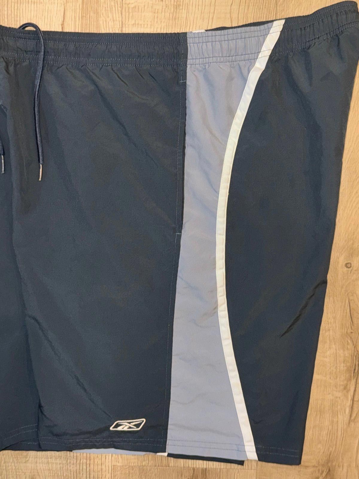 Reebok Reebok Nylon Black/Grey Hoop Shorts Mens LG 90s Size US 34 / EU 50 - 2 Thumbnail
