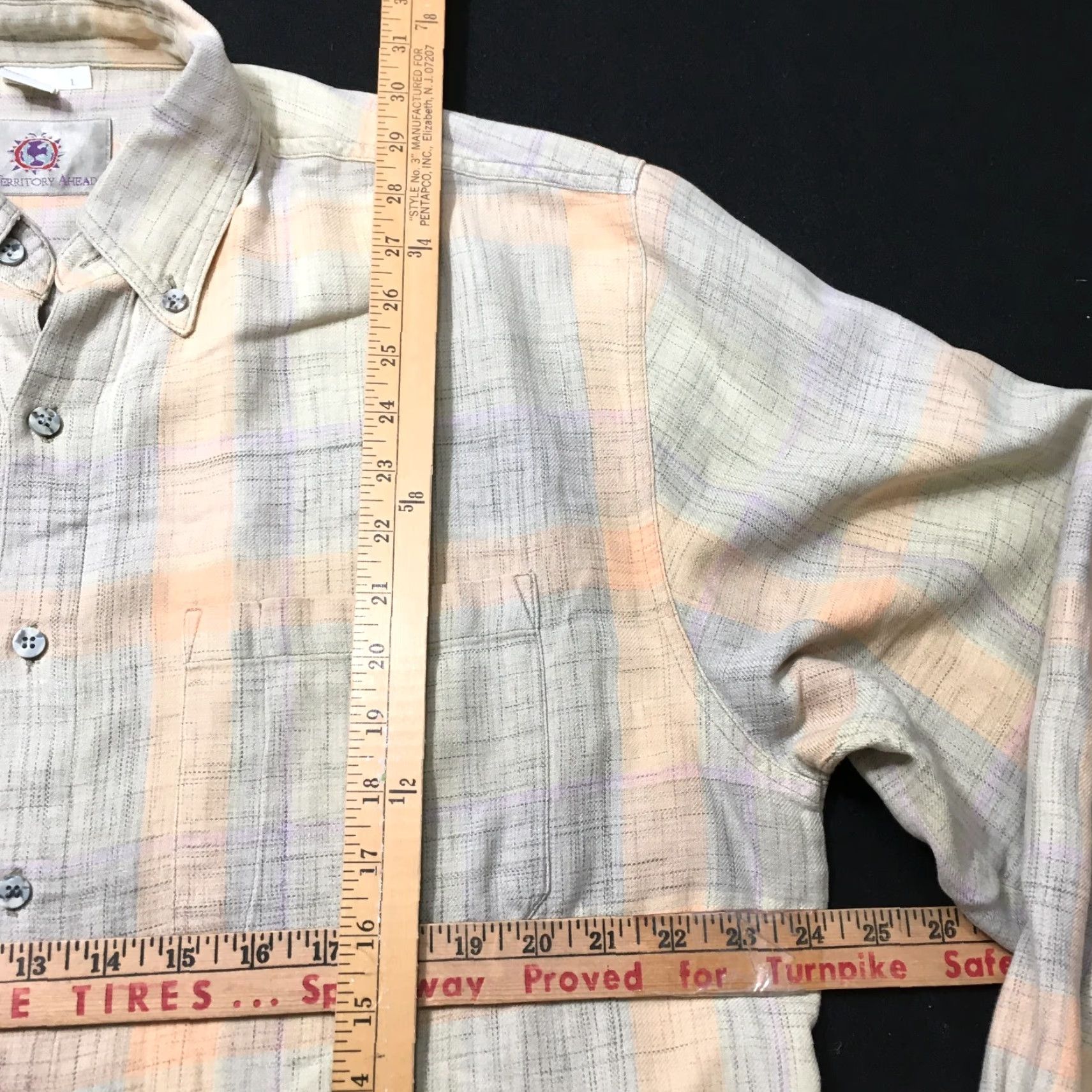 The Territory Ahead Territory Ahead Mens Large Plaid Button-Down Shirt Long Sleeve Size US L / EU 52-54 / 3 - 2 Thumbnail