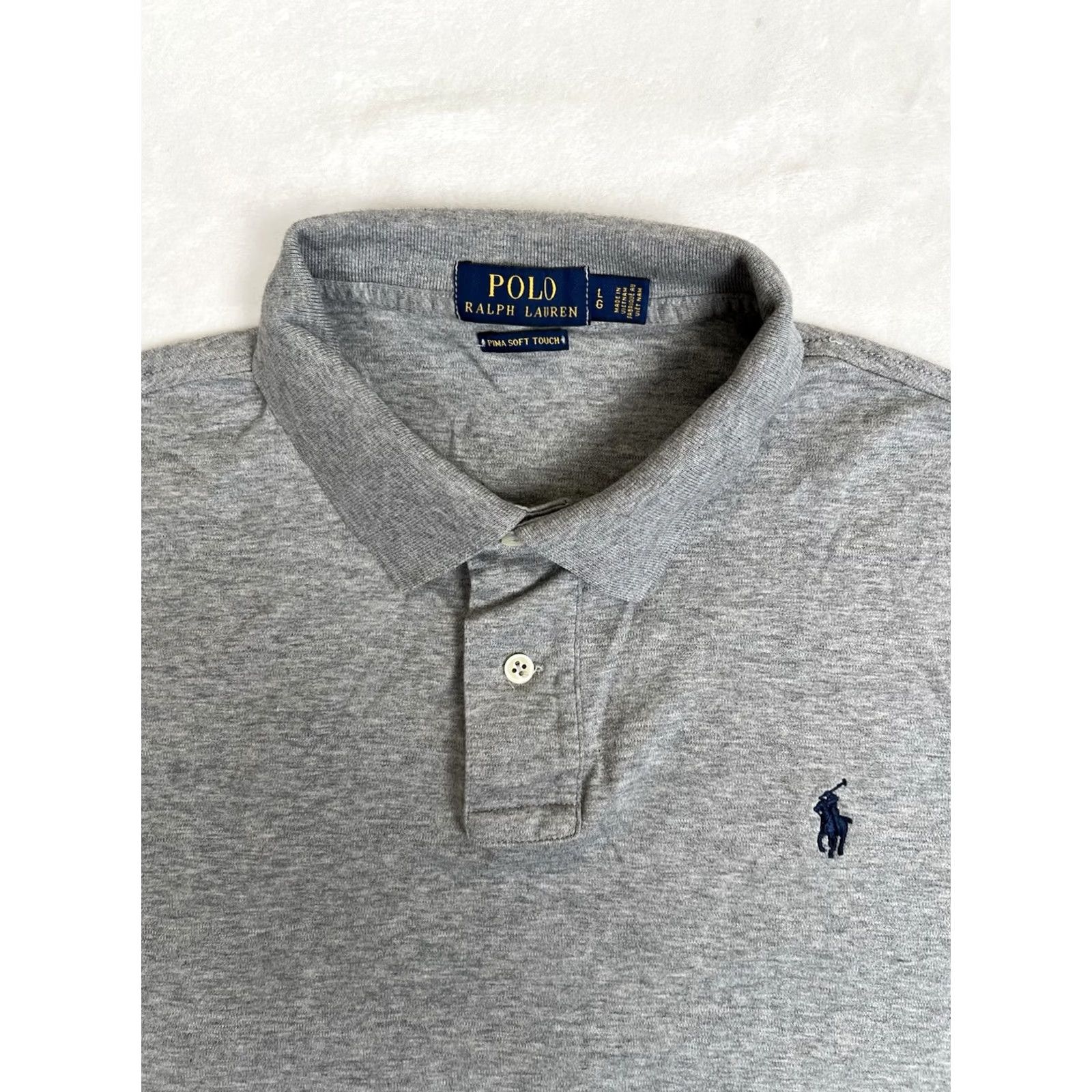 Polo Ralph Lauren Polo Ralph Lauren Polo Shirt Gray Size L Regular Men Cotton Short Sleeve Collared Button Polo Classic Pony Logo Vintage No Size US L / EU 52-54 / 3 - 2 Thumbnail