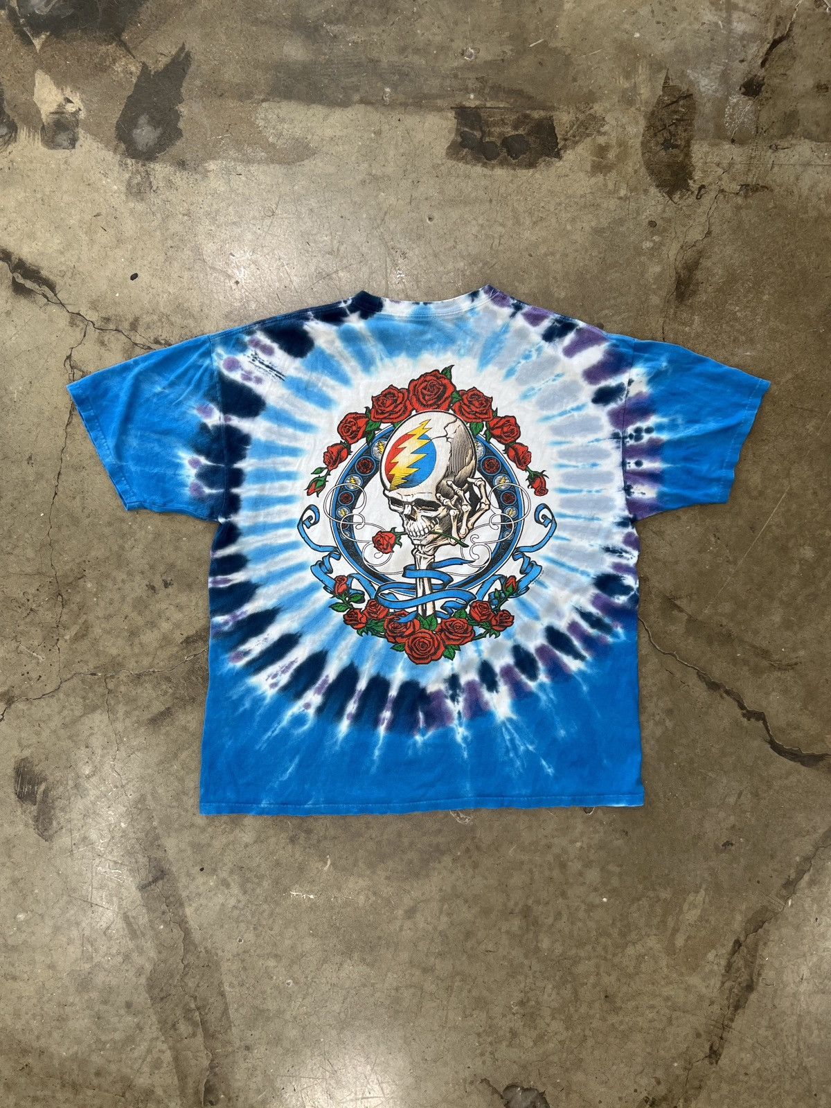 Band Tees Grateful Dead Rose Skeleton Tie Dye Tee XXL Size US XXL / EU 58 / 5 - 5 Thumbnail