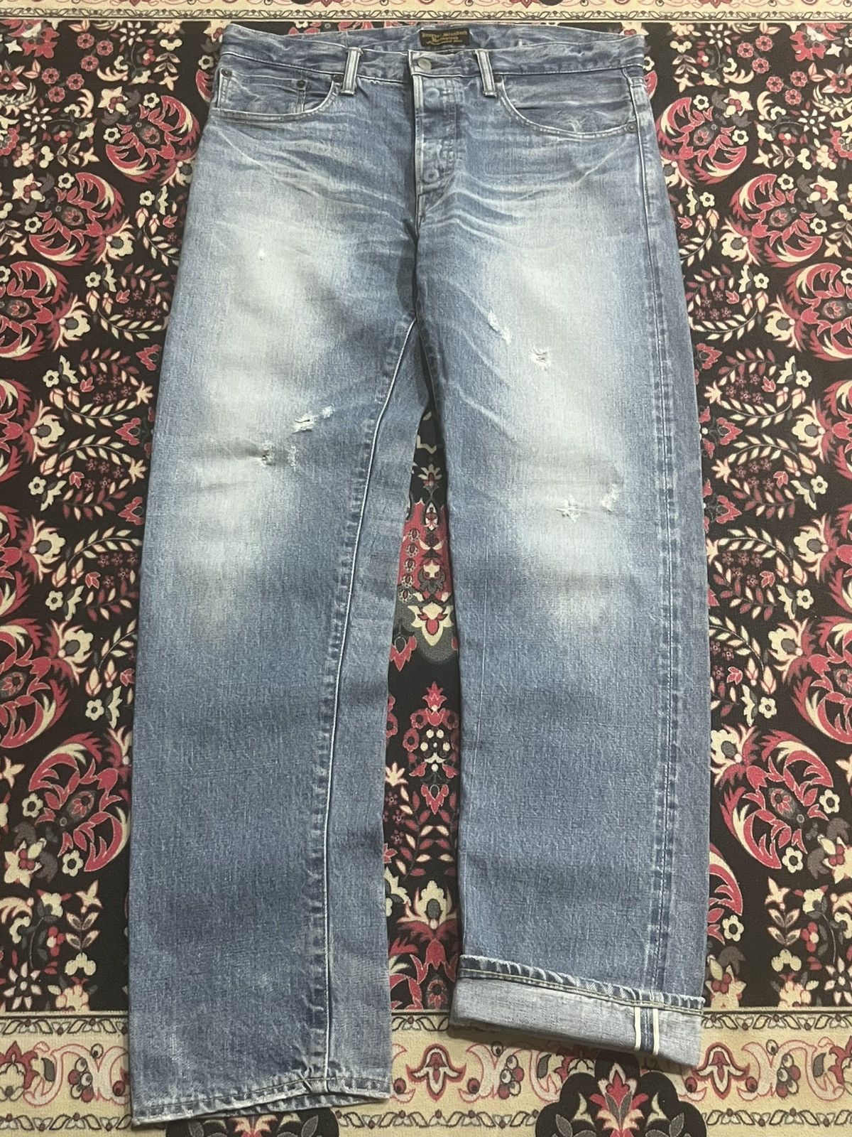 Vintage Journal Standard Homestead Blue Faded Distress Selvedge Jean Size US 32 / EU 48 - 1 Thumbnail