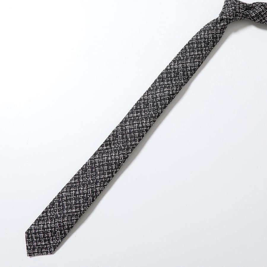 Saint Laurent Paris o1s1wg110824 Size: L / Tweed Tie Silk Jacquard Black/White Size ONE SIZE - 2 Thumbnail