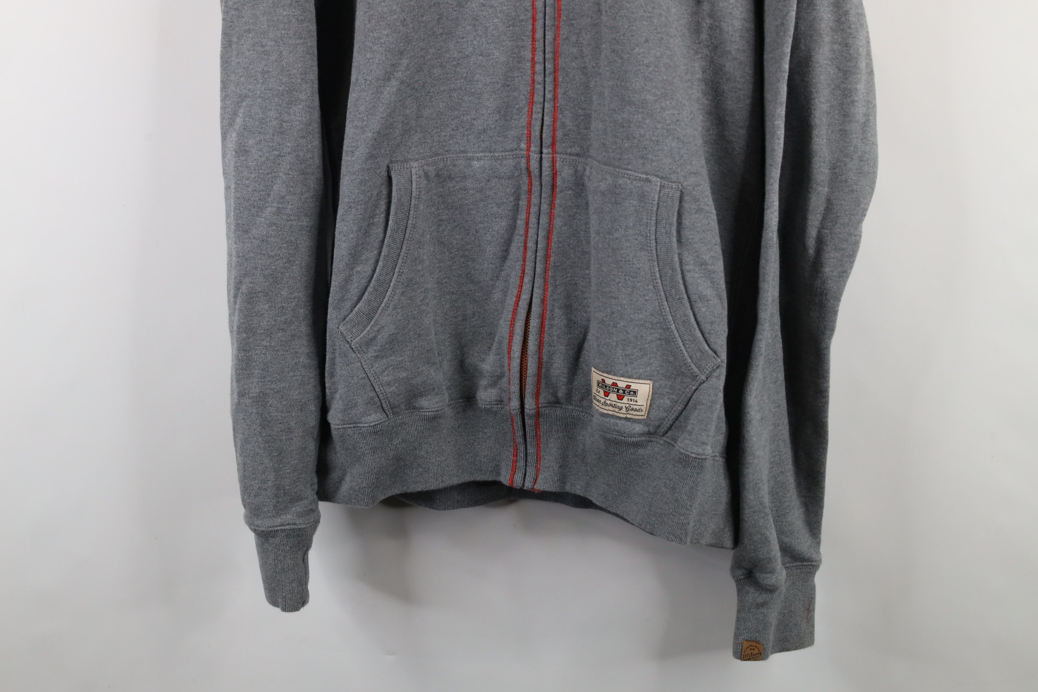 Vintage Vintage Y2K Wilson Chain Stitch Heavyweight Hoodie Gray Size US XL / EU 56 / 4 - 3 Thumbnail