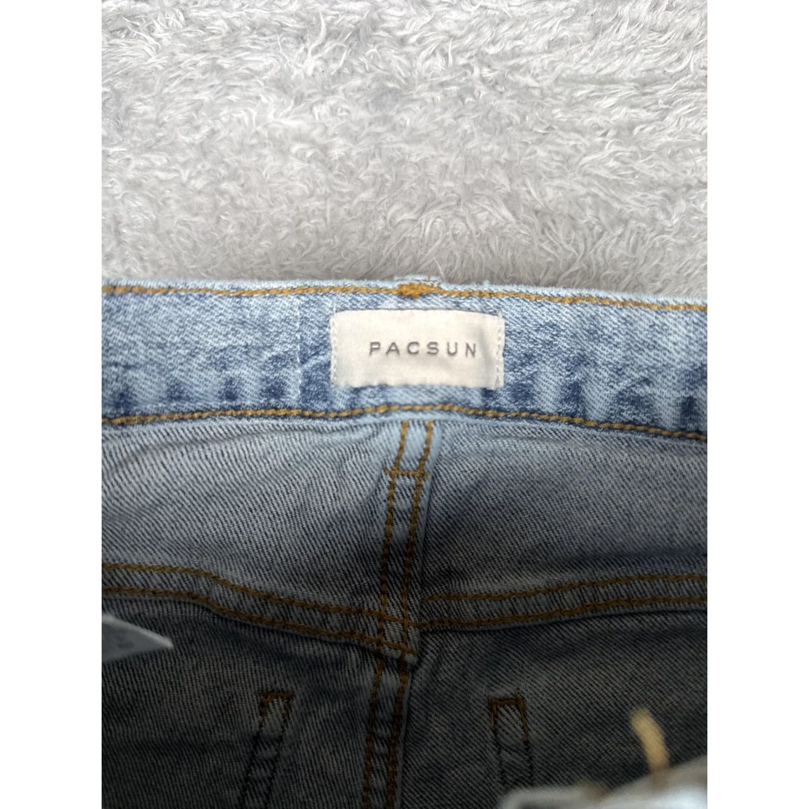 Pacsun PacSun Jeans Womens 22 Light Blue Wash Stretch High Rise Bootcut Denim Zip Fly 5-Pocket Cowboy Womens Size 40" / US 18 - 6 Thumbnail