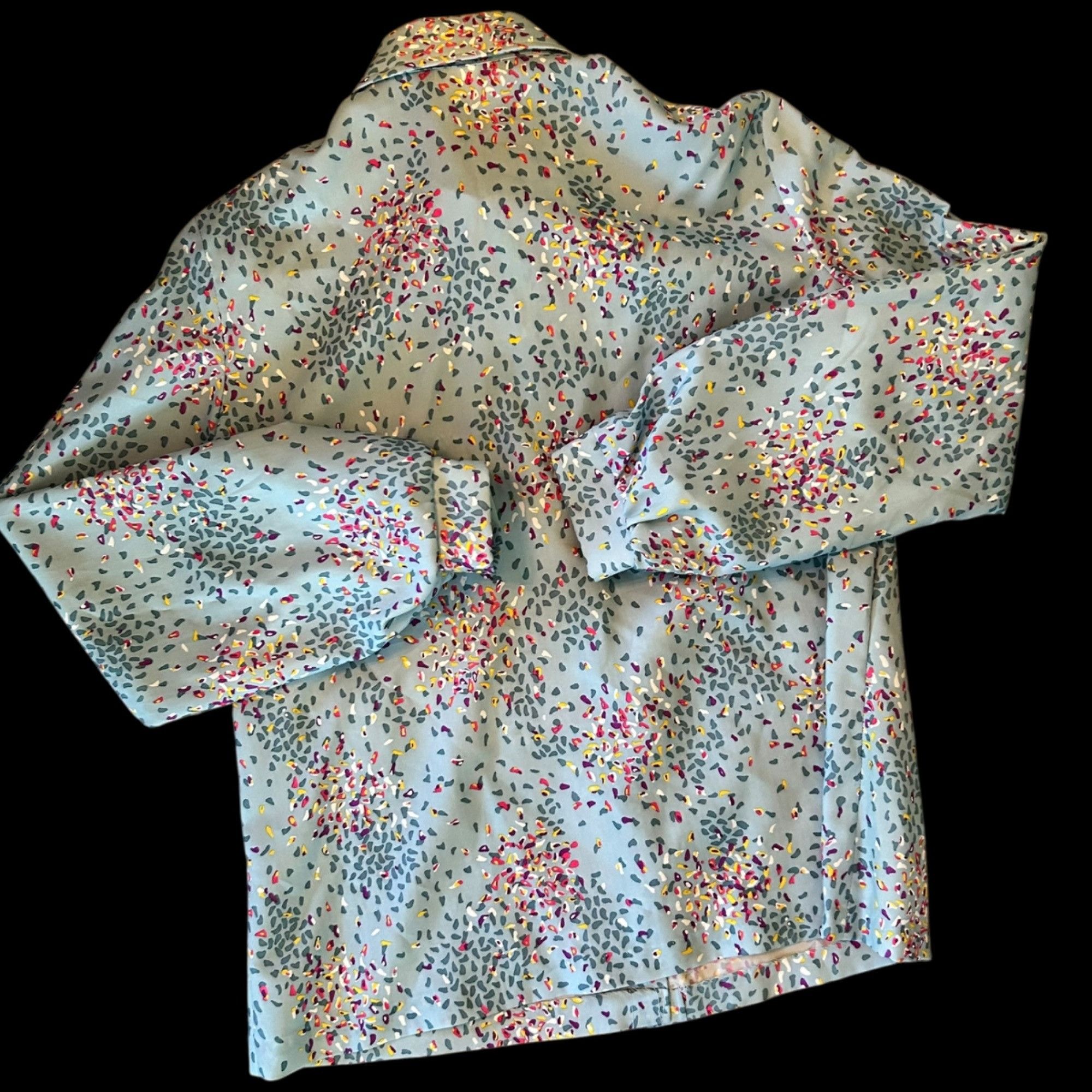 Vintage Vintage Jack Winter Generation 80 Pastel Blue Novelty Blouse Size L / US 10 / IT 46 - 5 Thumbnail