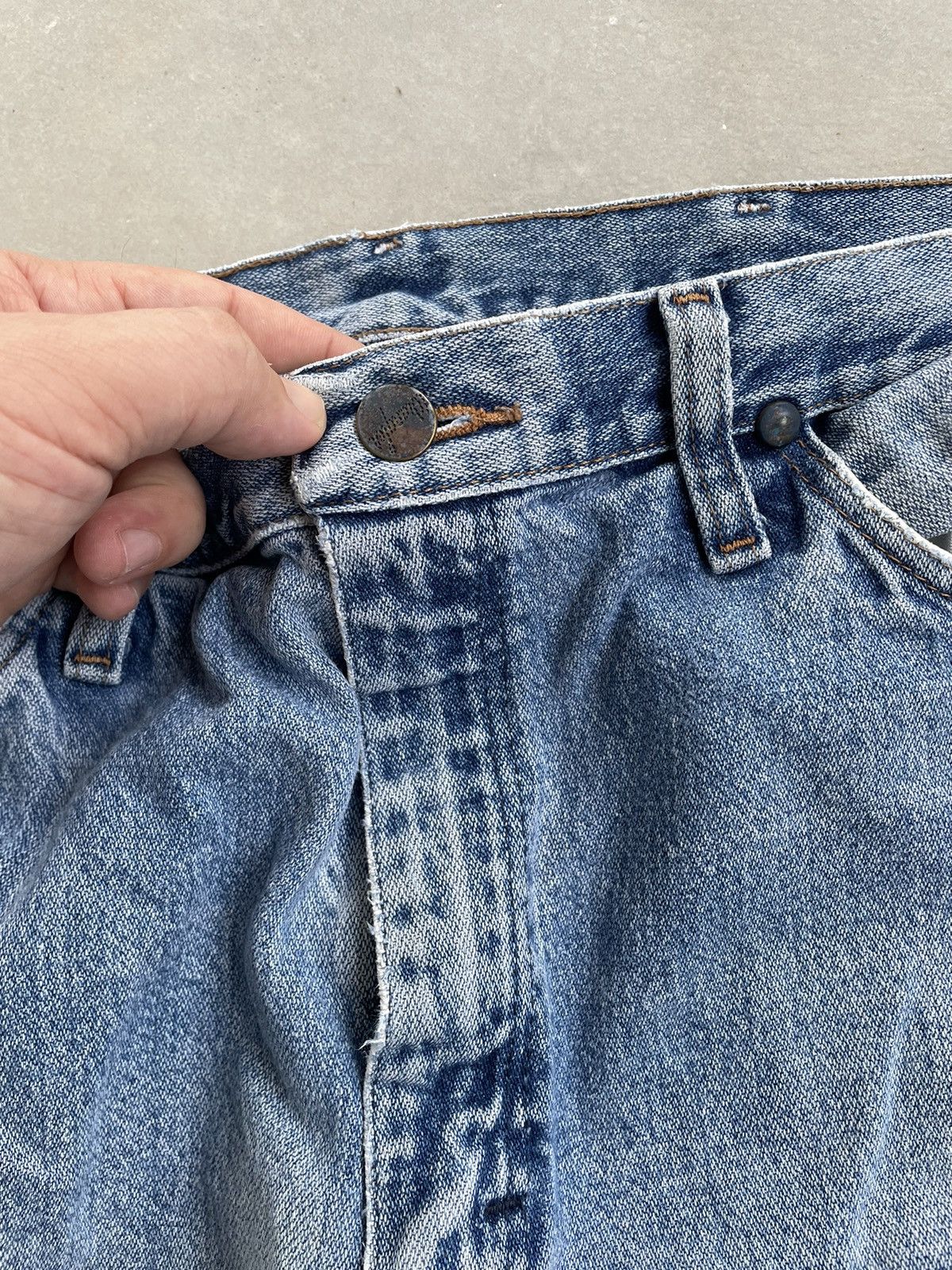 Vintage × Wrangler VINTAGE WRANGLER LIGHT BLUE DENIM Size US 34 / EU 50 - 4 Thumbnail