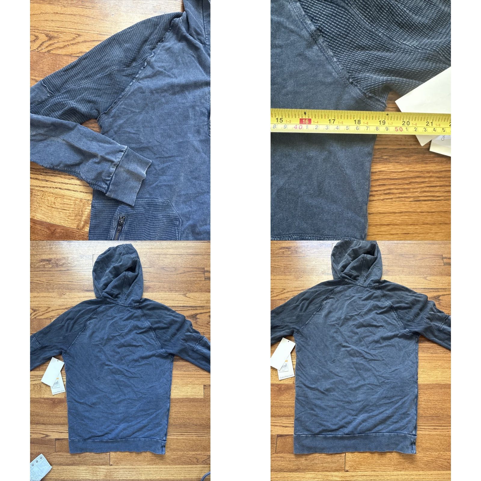Calvin Klein VINTAGE Calvin Klein Hoodie S Blue Distressed NEW Size US S / EU 44-46 / 1 - 8 Thumbnail