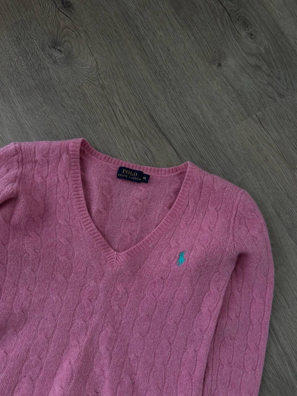 Polo Ralph Lauren × Vintage Vintage Polo Ralph Lauren Cable Knit Pink Sweater Size US XS / EU 42 / 0 - 7 Thumbnail