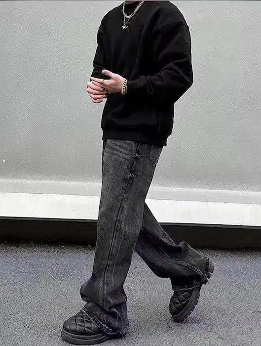 Japanese Brand Washed Carpenter Black Stack Jeans Size US 30 / EU 46 - 4 Thumbnail