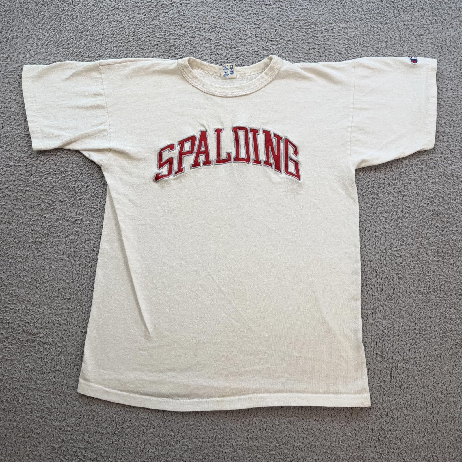 Champion Vintage 90s Champion Spalding T Shirt Made USA Embroidered L Size US L / EU 52-54 / 3 - 1 Thumbnail