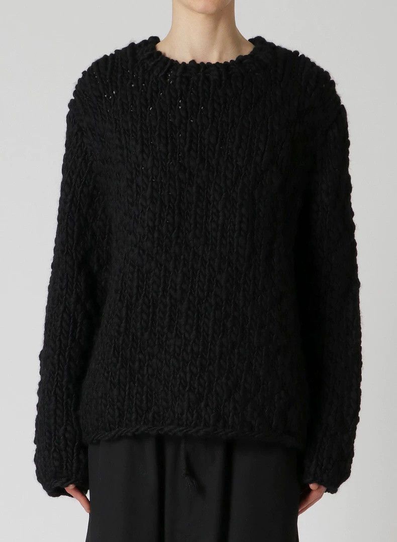 Yohji Yamamoto Thick Hand-knit Wool Sweater by Yohji Yamamoto-2505 Size US M / EU 48-50 / 2 - 2 Thumbnail