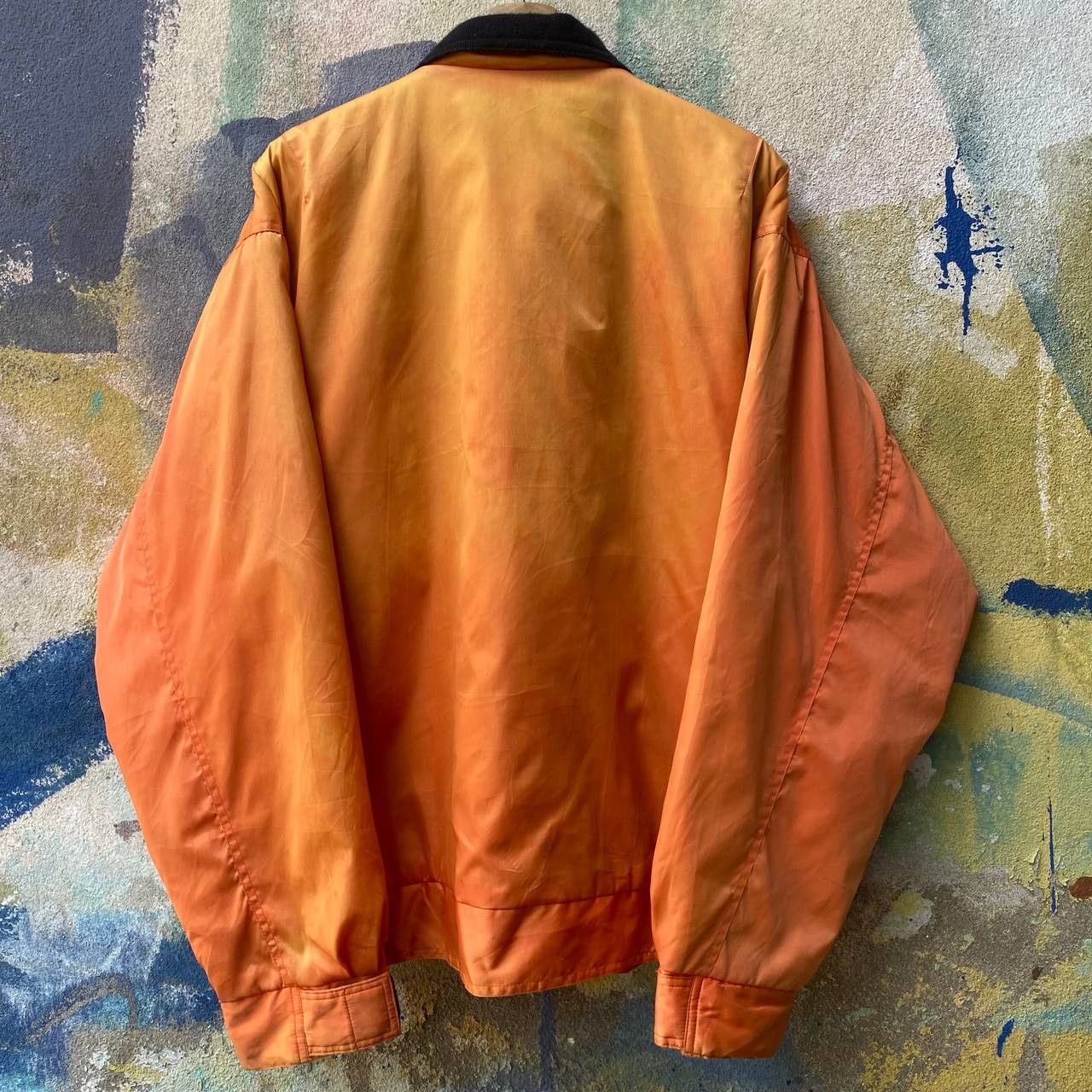 Vintage Lonely Wolf Sun Faded Zipper Jacket