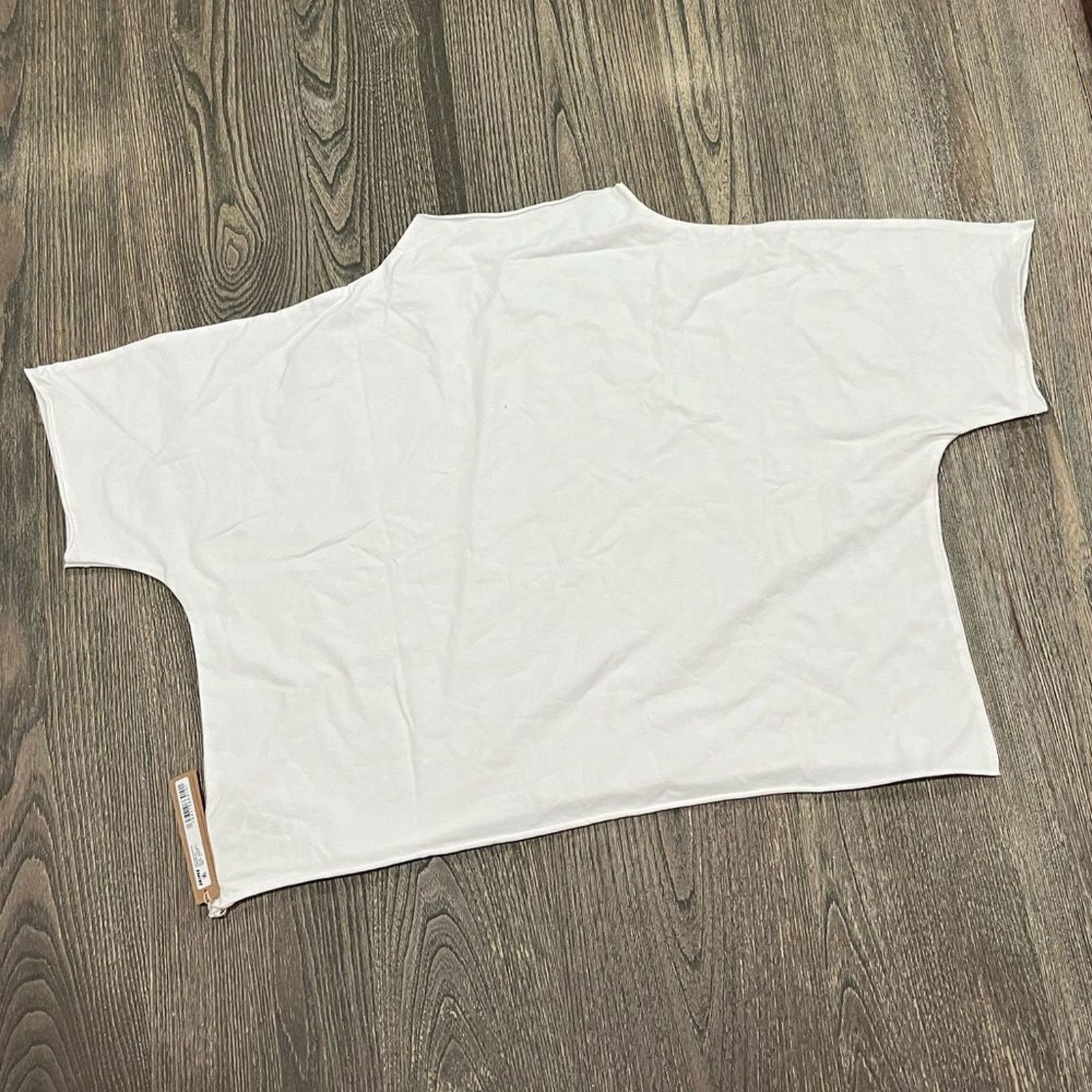 SKIMS Skims Raw Edge Super Cropped Tee Mock Neck Marble 4X Size 4XL / US 24-26 - 1 Thumbnail