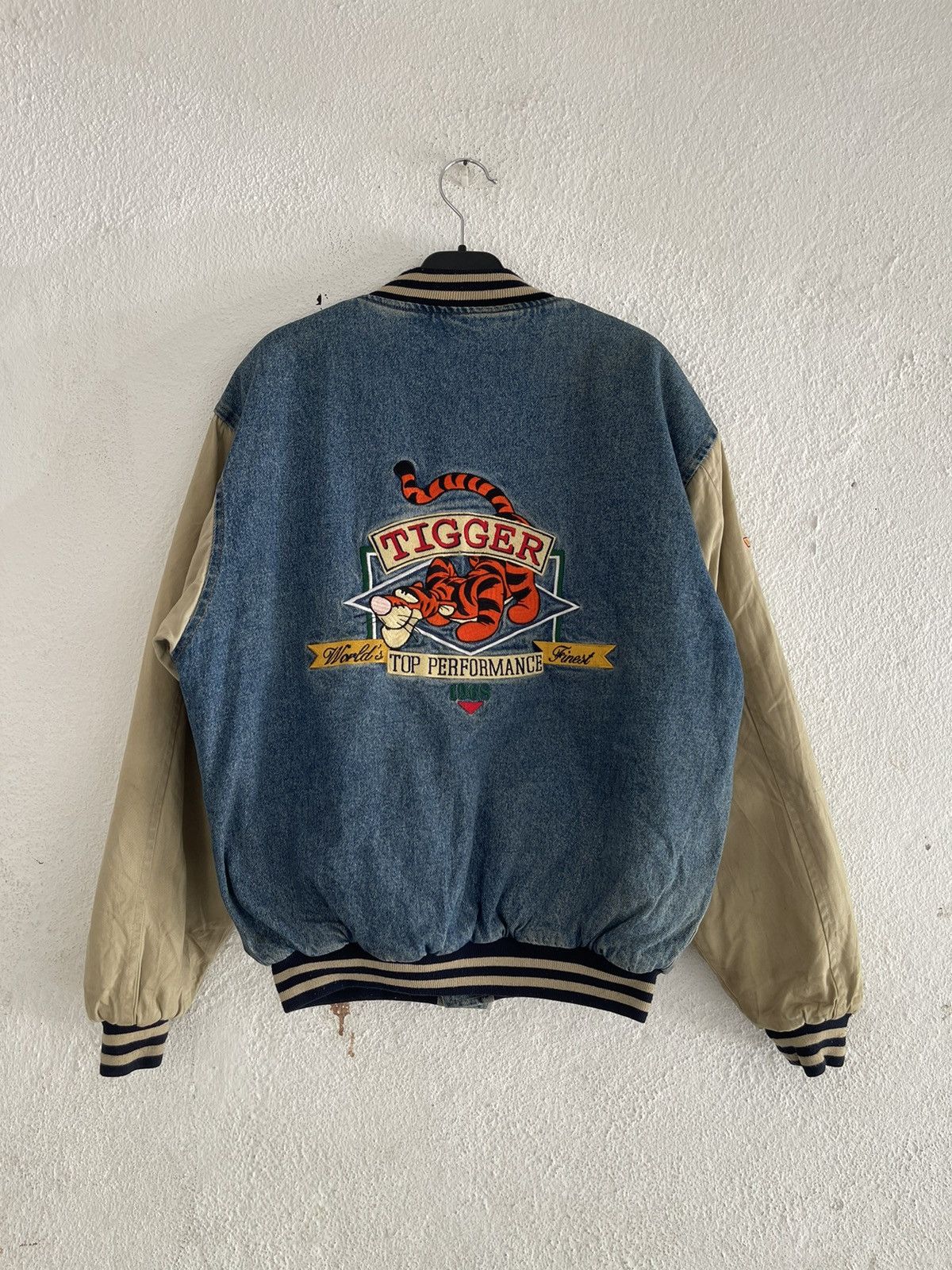 Disney Vintage Disney Store Tigger Denim Varsity Jacket Size US S / EU 44-46 / 1 - 1 Thumbnail