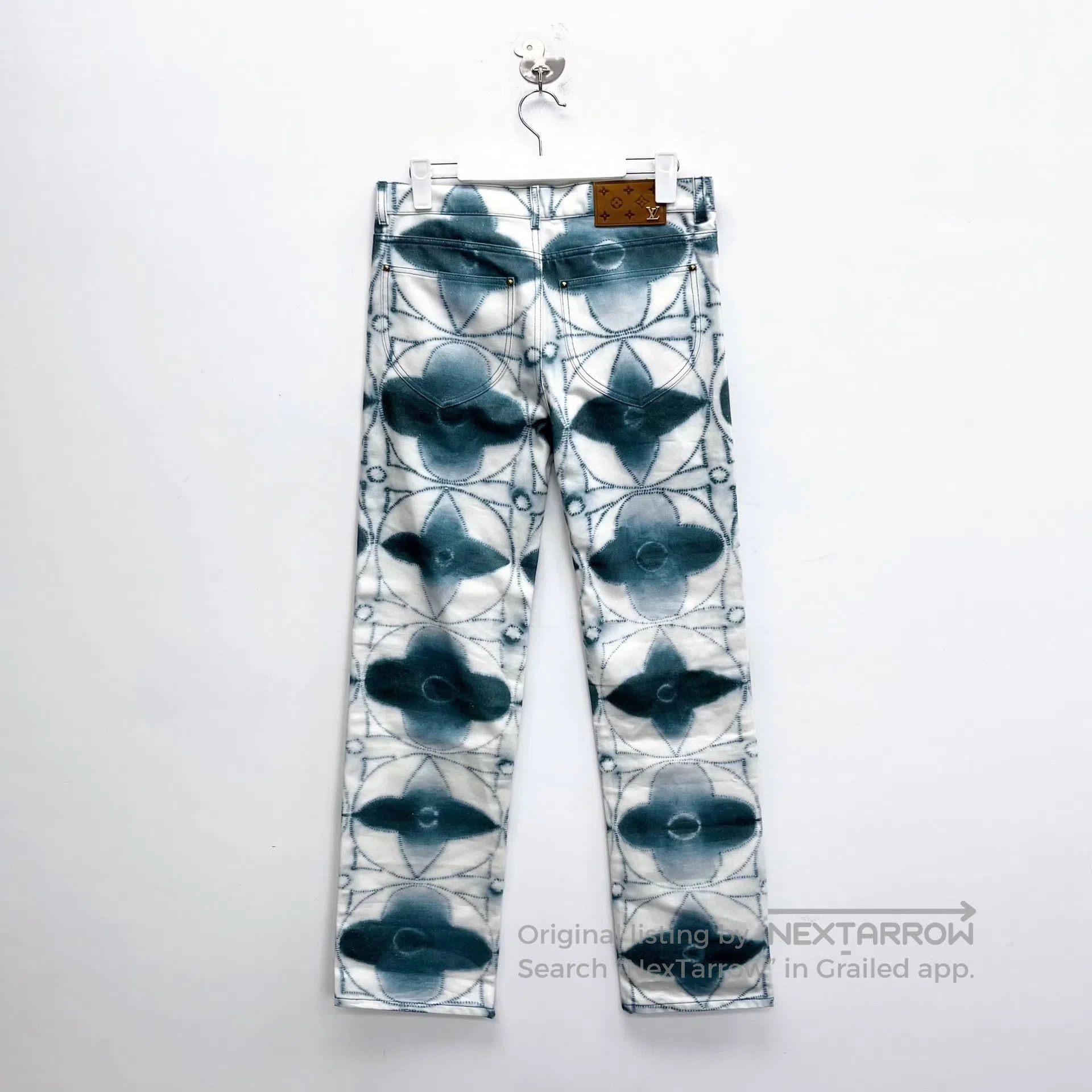 Louis Vuitton Louis Vuitton SS23 Tie-Dye Ink Wash Three-Flower Denim Pan Size 28" / US 6 / IT 42 - 2 Thumbnail