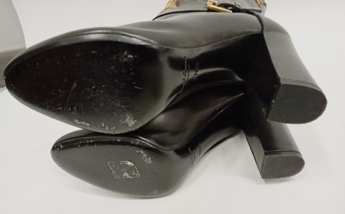Ralph Lauren Ralph Lauren Purple Label Bullion Embroidery Mid Calf Boots Size US 7.5 / IT 37.5 - 12 Thumbnail