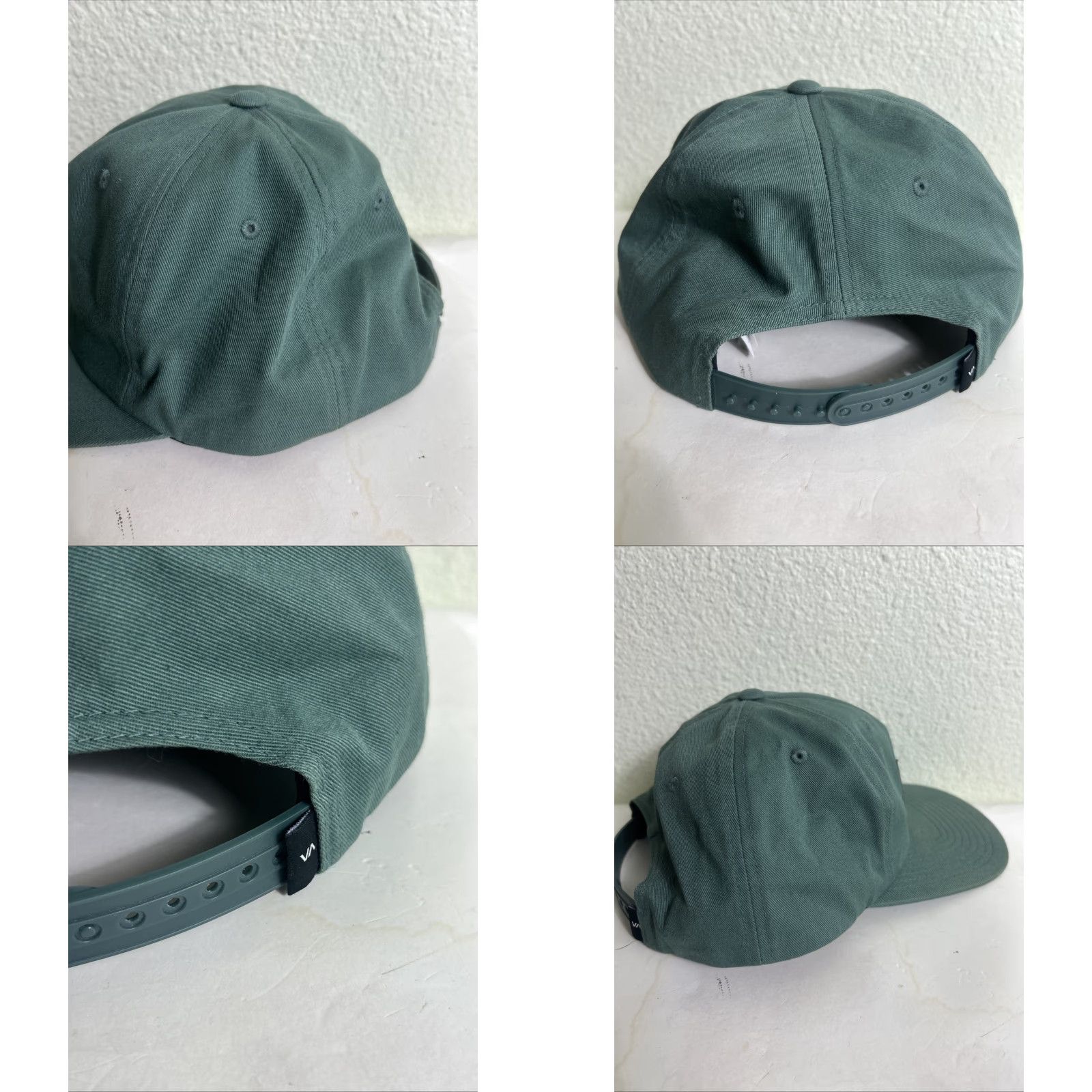 RVCA RVCA Green Cotton SnapBack Hat Adjustable Men One Size Green Snapback Hat Size ONE SIZE - 8 Thumbnail