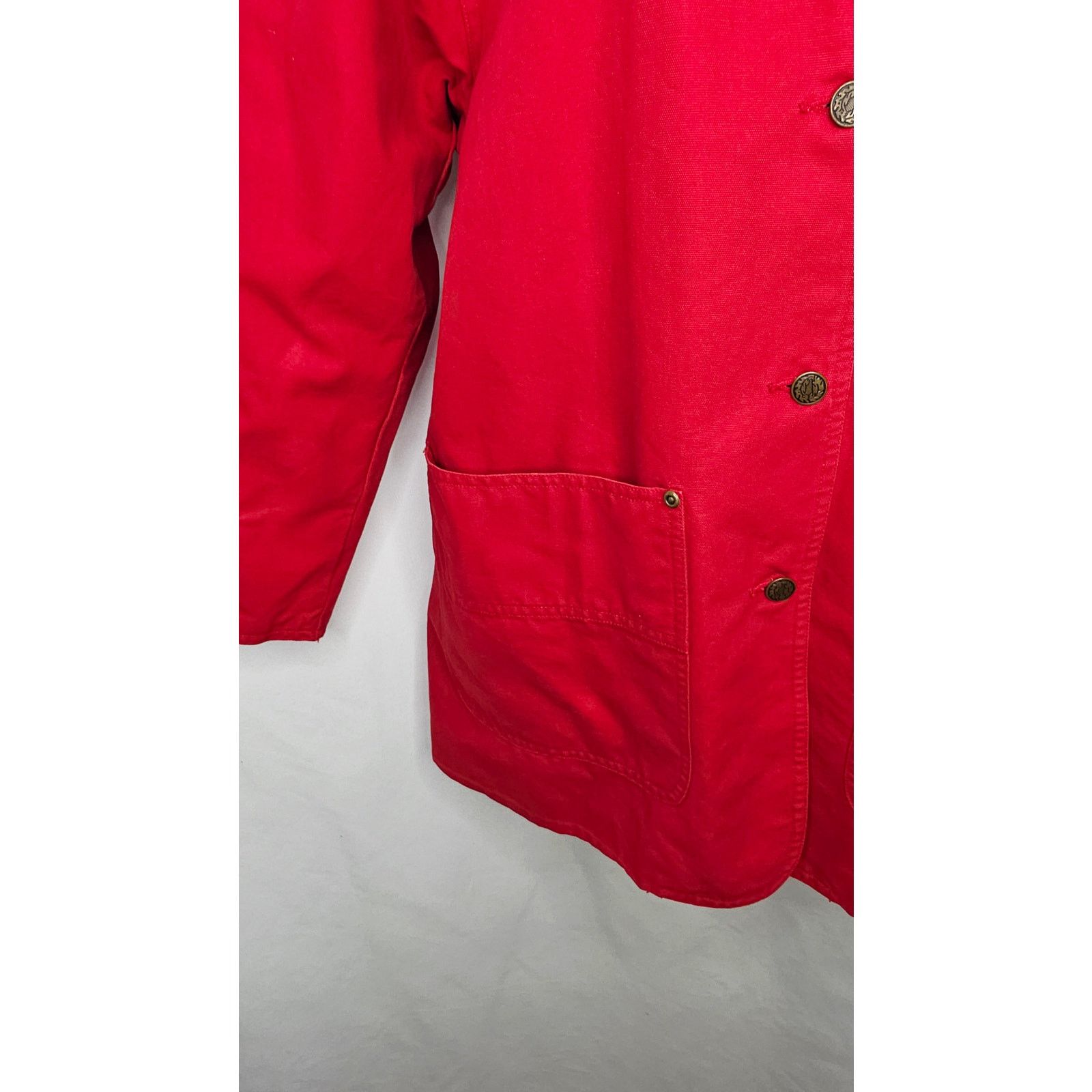 Other Vintage David Brooks Red Cotton Barn Coat Plaid Lining Size M / US 6-8 / IT 42-44 - 8 Thumbnail