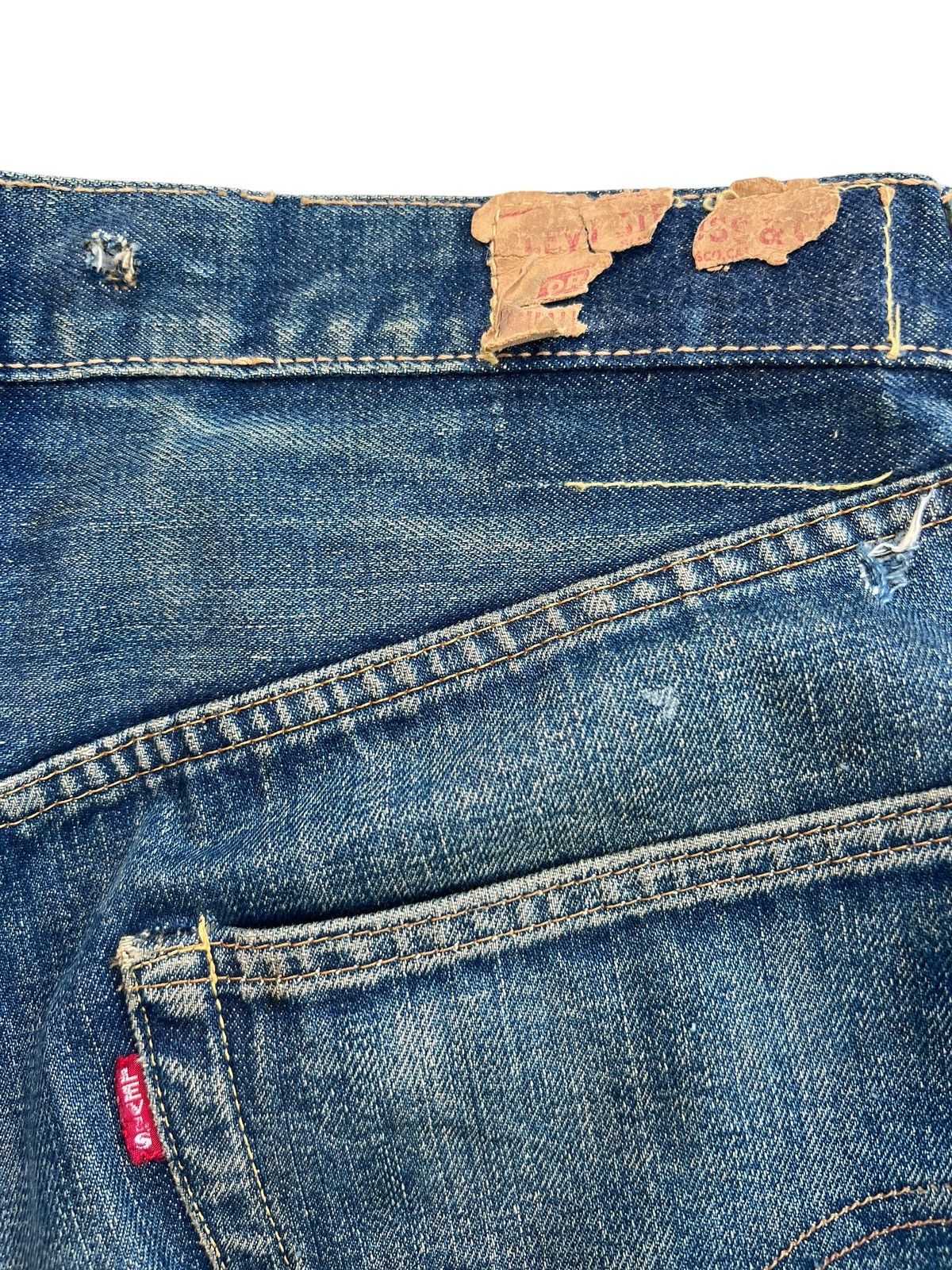 Levi's 60s 70s Levi’s 501 Big E Rust Dirty Mud Denim Selvedge Jeans Size US 32 / EU 48 - 21 Thumbnail