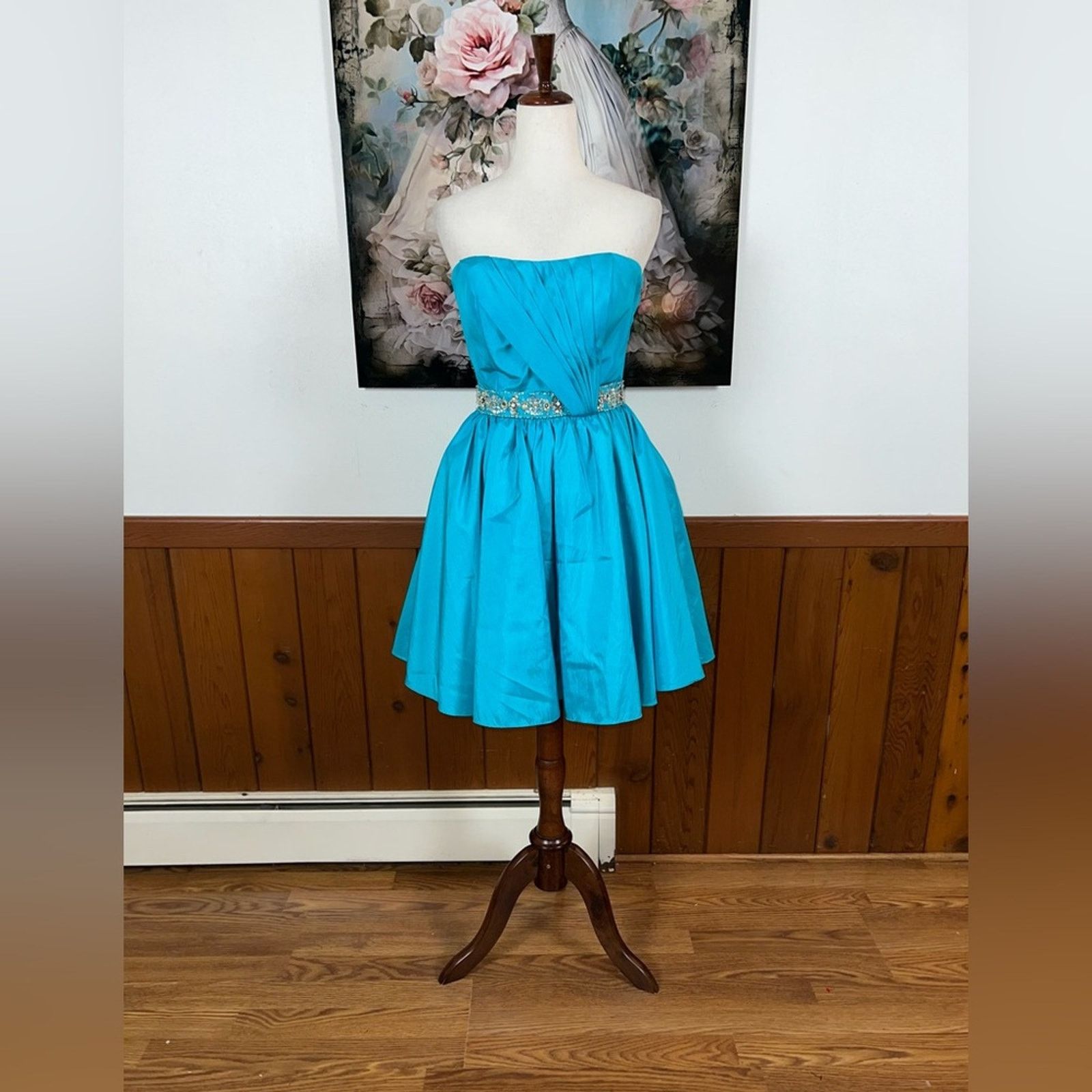 Other Pretty Mori Lee Vibrant Blue Taffeta Prom Dress! Size M / US 6-8 / IT 42-44 - 2 Thumbnail