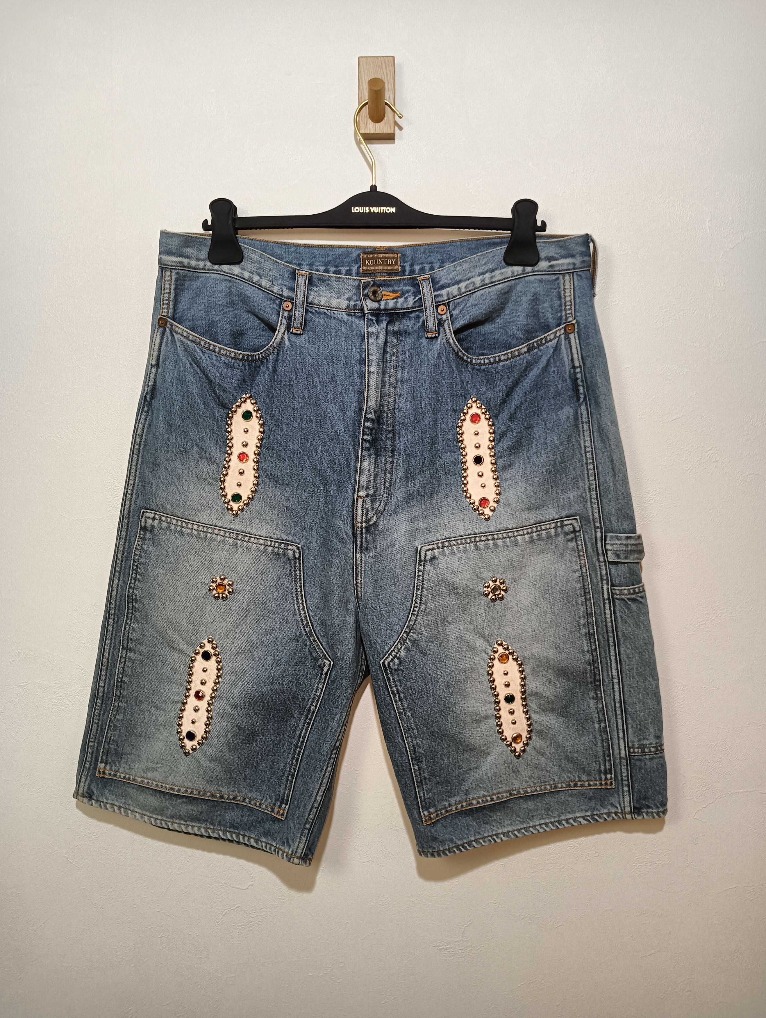 Kapital 14oz Denim Shorts (Studs Remake) Size US 38 / EU 54 - 1 Thumbnail