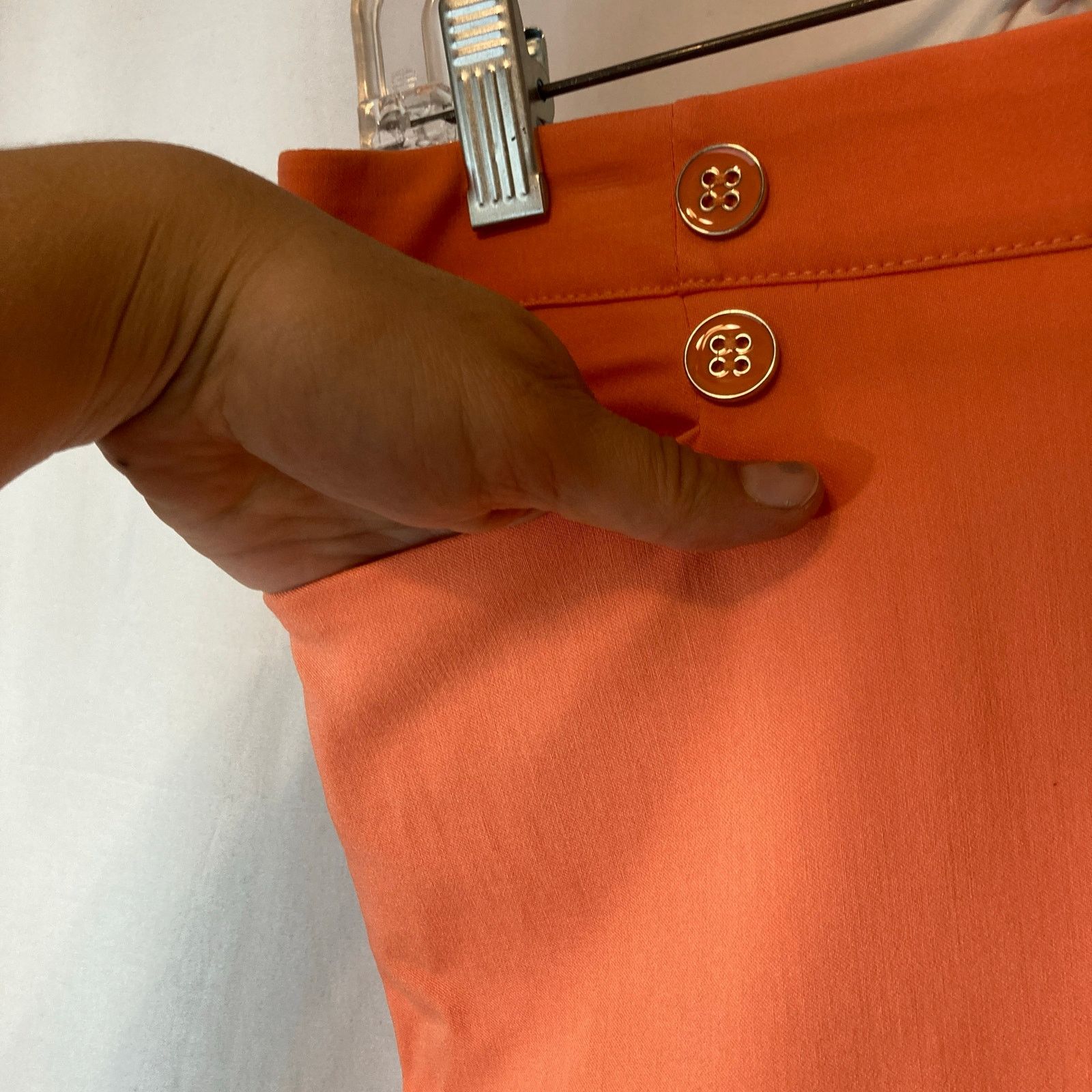 Other Verve Blues Salmon Pink Orange Pull On Button Bermuda Shorts Size 30" / US 8 / IT 44 - 4 Thumbnail