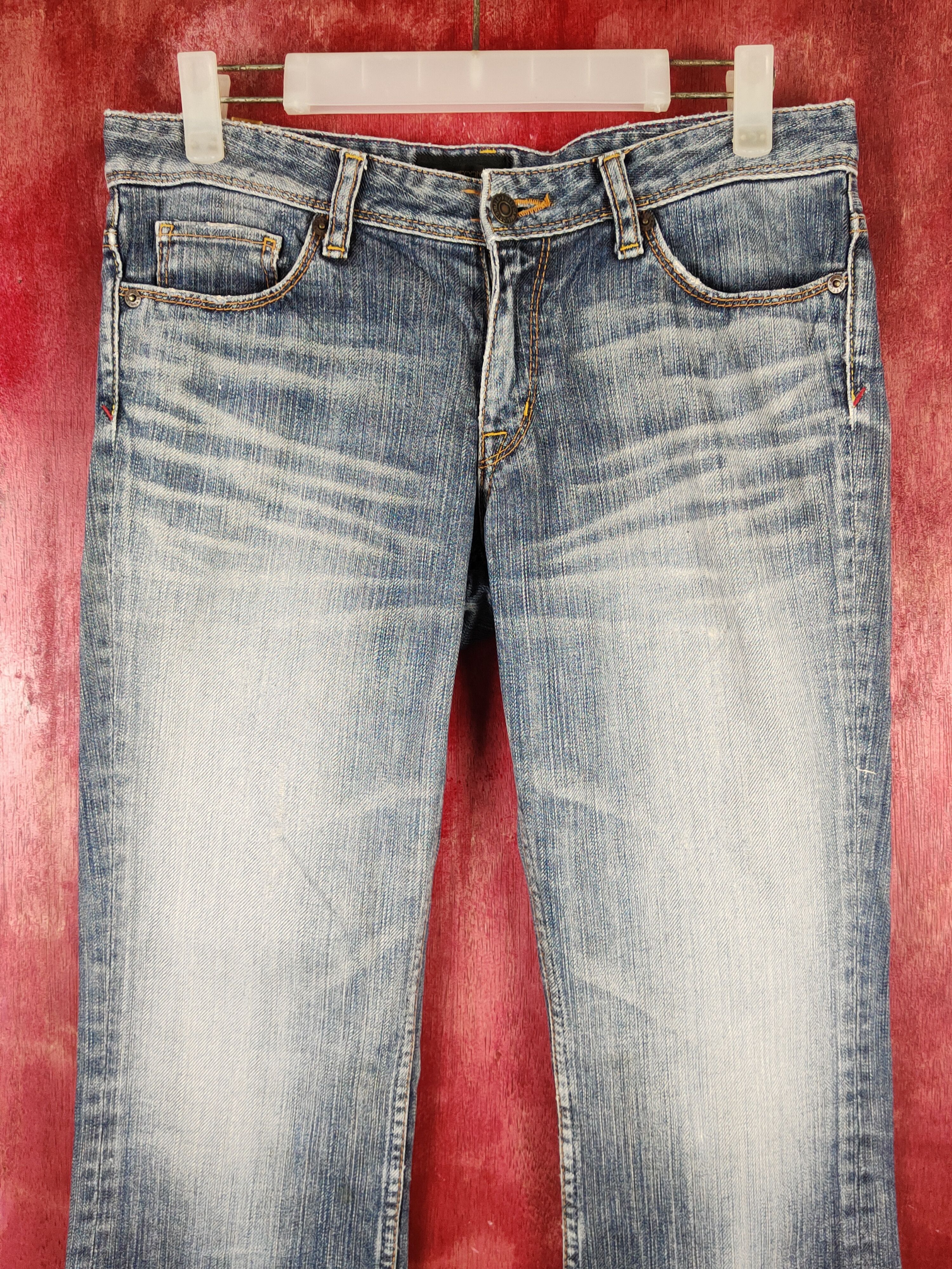 Japanese Brand Sweet Camel Blue Distressed Ripped Jeans #S2208 Size 31" - 2 Thumbnail