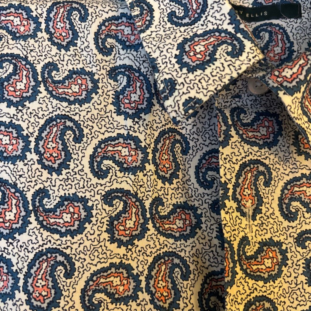 Perry Ellis Perry Ellis Mens Paisley Shortsleeve button down shirt Size US L / EU 52-54 / 3 - 3 Thumbnail