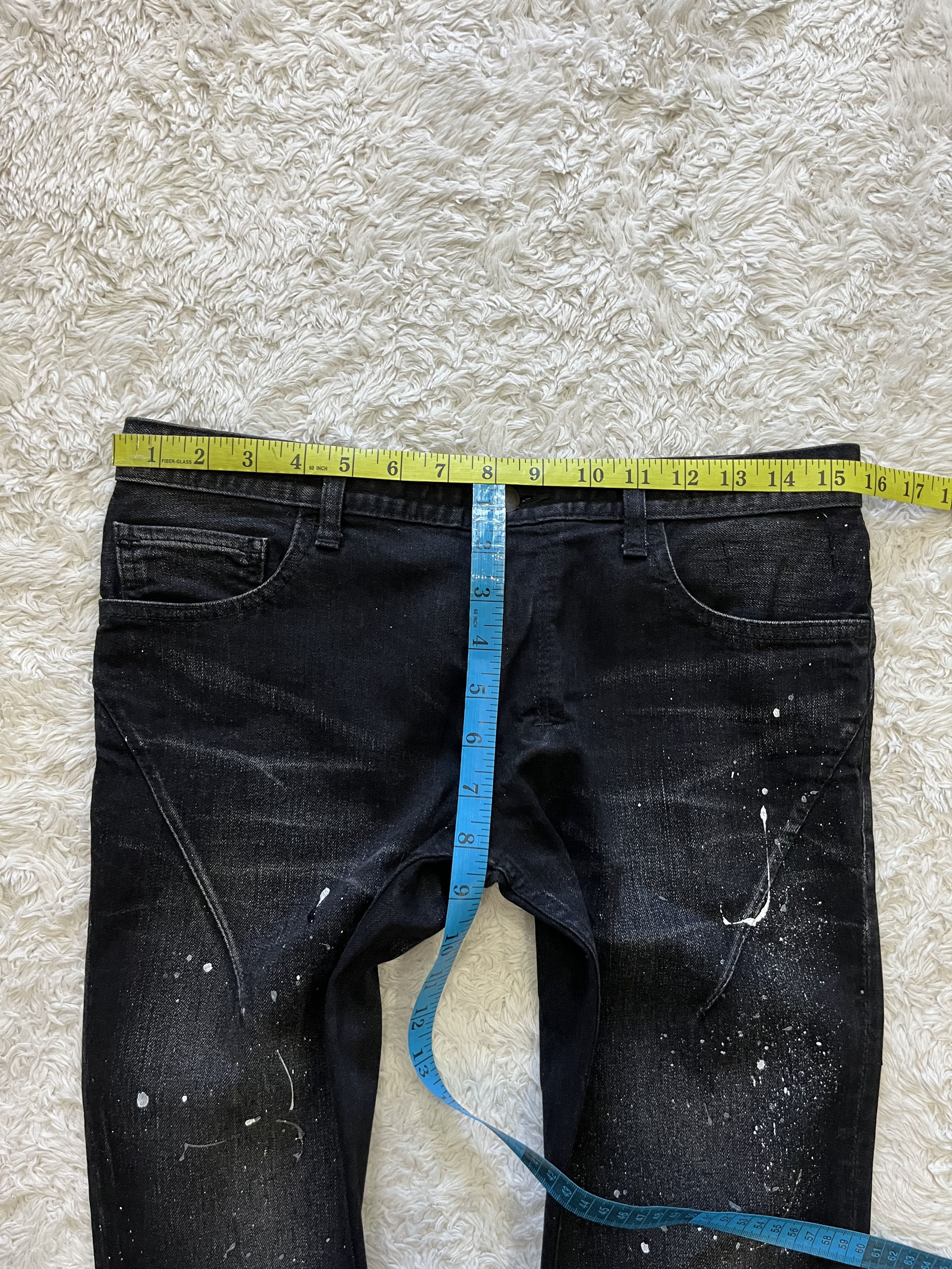 Number (N)ine number nine darting paint splatter denim Size US 31 - 8 Thumbnail