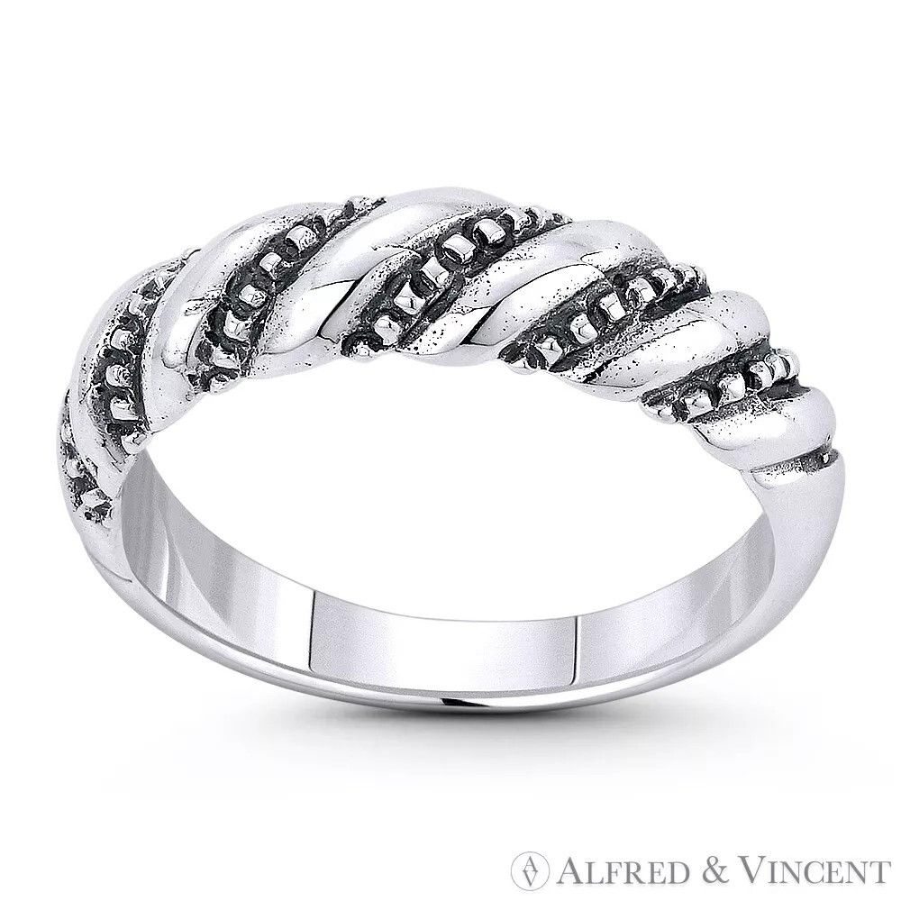 Other 2.5mm to 4.7mm Twist-Rope Spiral Right Hand Ring Size ONE SIZE - 1 Preview