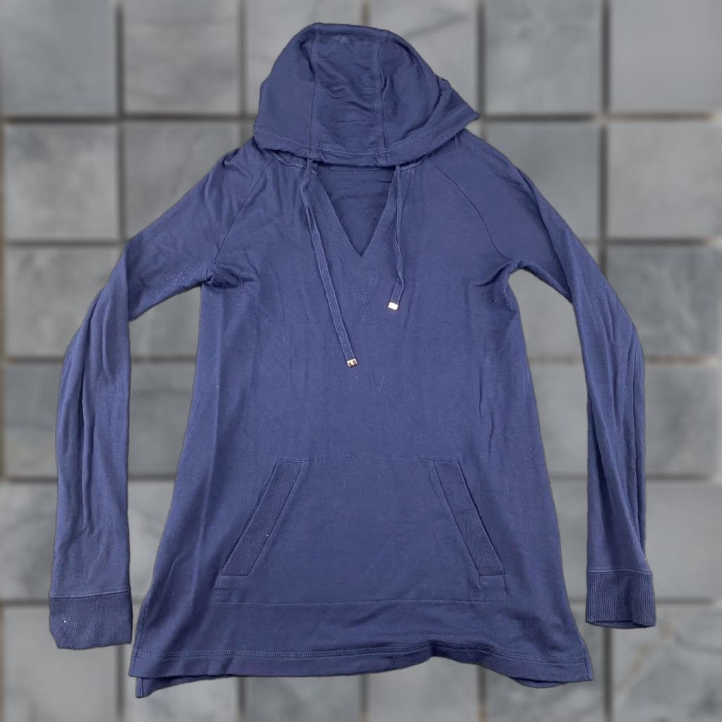 Lilly Pulitzer Lilly Pulitzer Luxletic Hoodie Womens XS Navy Blue Modal Pullover Pockets Lounge Top Size XS / US 0-2 / IT 36-38 - 1 Thumbnail