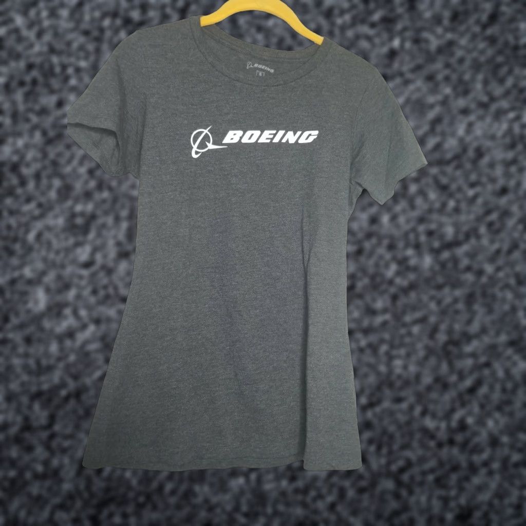 Logo 7 Boeing Logo T Shirt Small Gray Womens Size S / US 4 / IT 40 - 1 Thumbnail