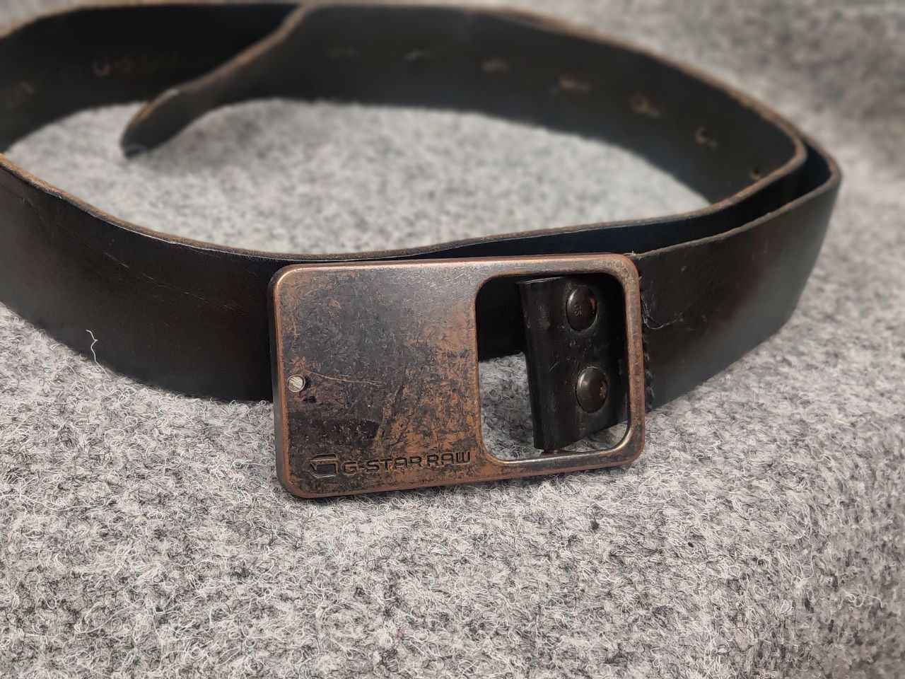 G-Star Vintage G Star Raw Leather Belt Logo If Six Was Nine Style Size ONE SIZE - 3 Thumbnail