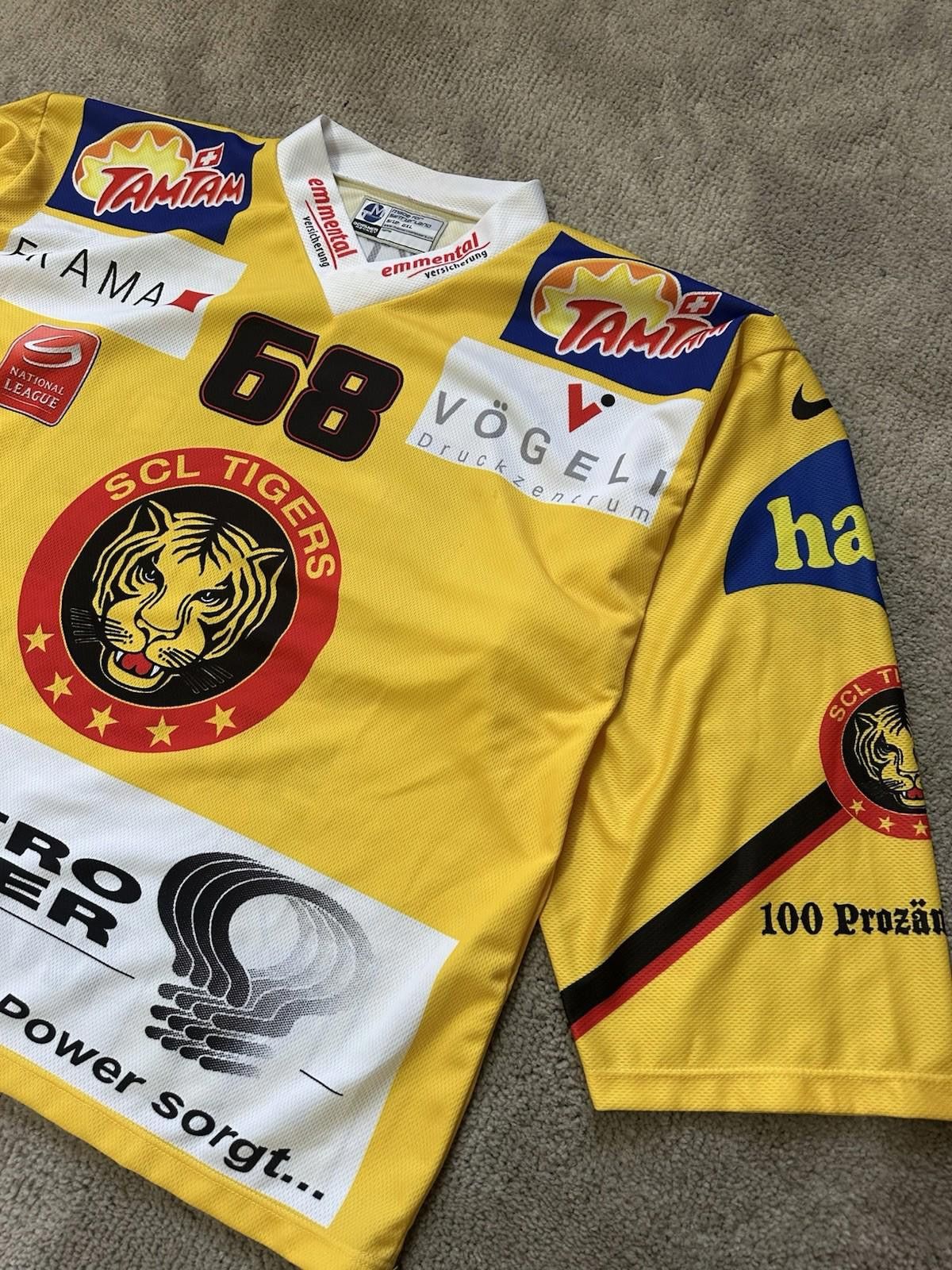 Ccm SCL TIGERS HOCKEY SHIRT JERSEY sz XL #68 ST. DÜRIG Size US XL / EU 56 / 4 - 4 Thumbnail