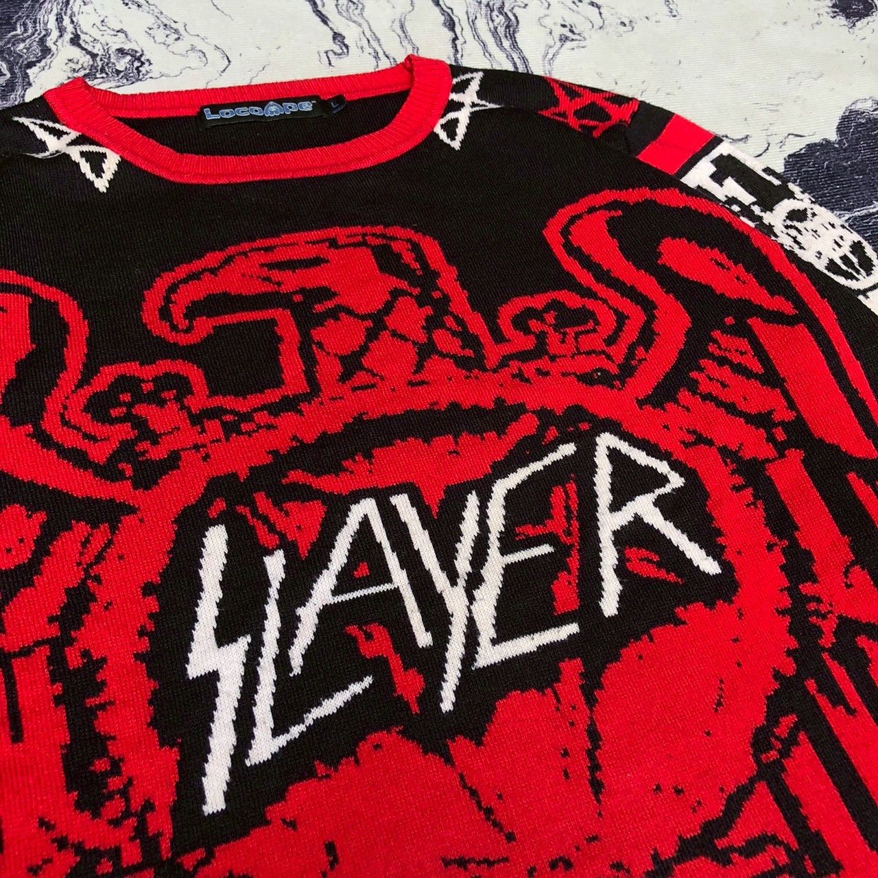 Band Tees Locoape x Slayer Official 2013 Licensed Knit Sweater Size US L / EU 52-54 / 3 - 4 Thumbnail