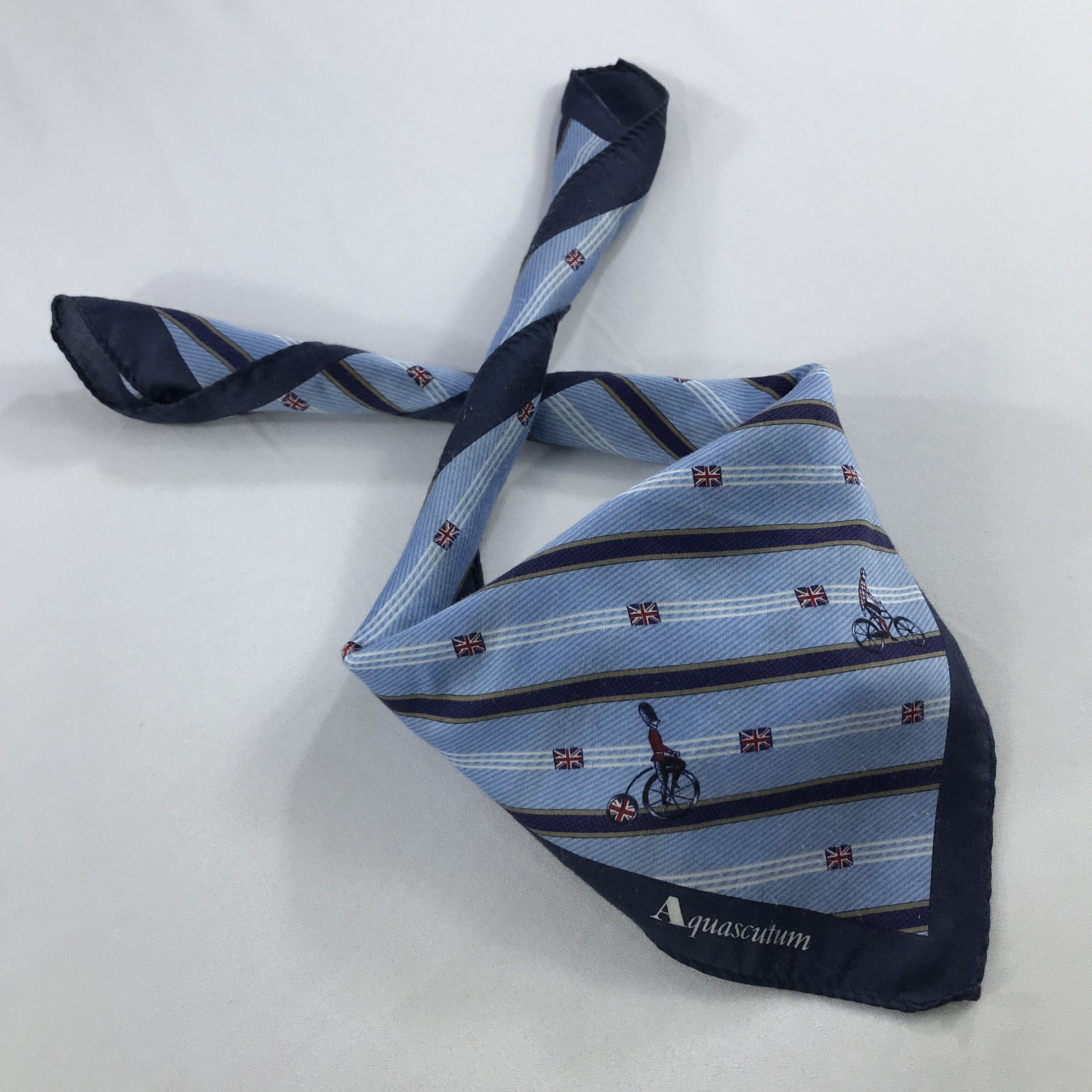 Aquascutum × Vintage Aquascutum Bandana / Handkerchief / Neckerchief - S2744A Size ONE SIZE - 4 Thumbnail