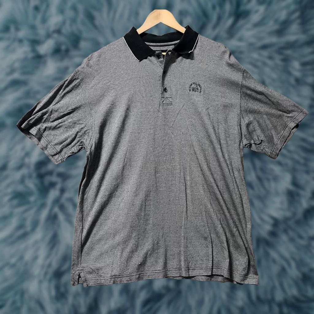 Vintage Greg Norman Polo Shirt Mens Large Black Gray Golf Performance 100% Cotton Shirt Jersey Short Sleeve Collared Polo All Seasons Moisture Wicking Size US L / EU 52-54 / 3 - 1 Thumbnail