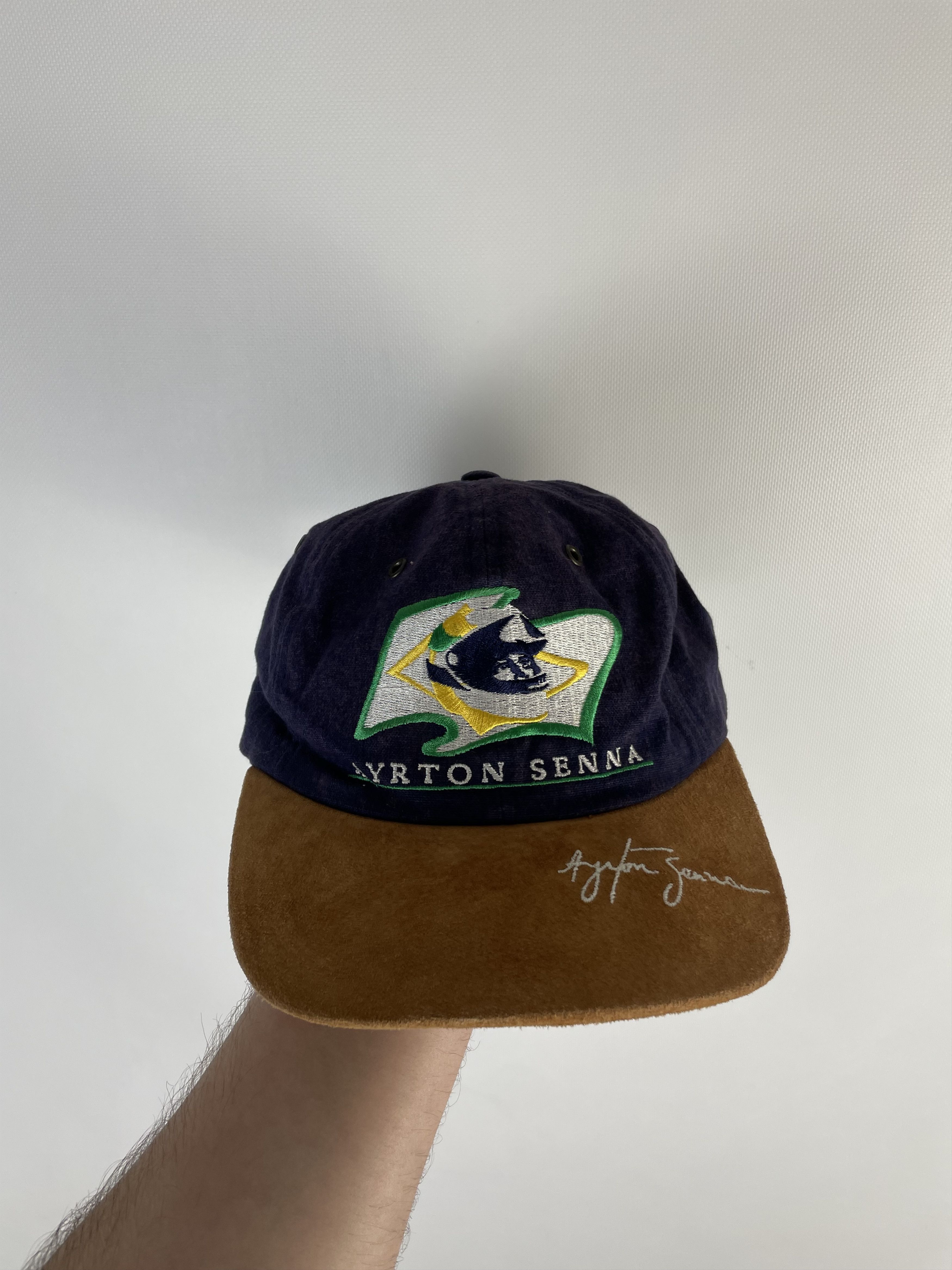 Vintage Vintage 90s Ayrton Senna Formula One Racing F1 Cap Hat Grail Size ONE SIZE - 2 Thumbnail