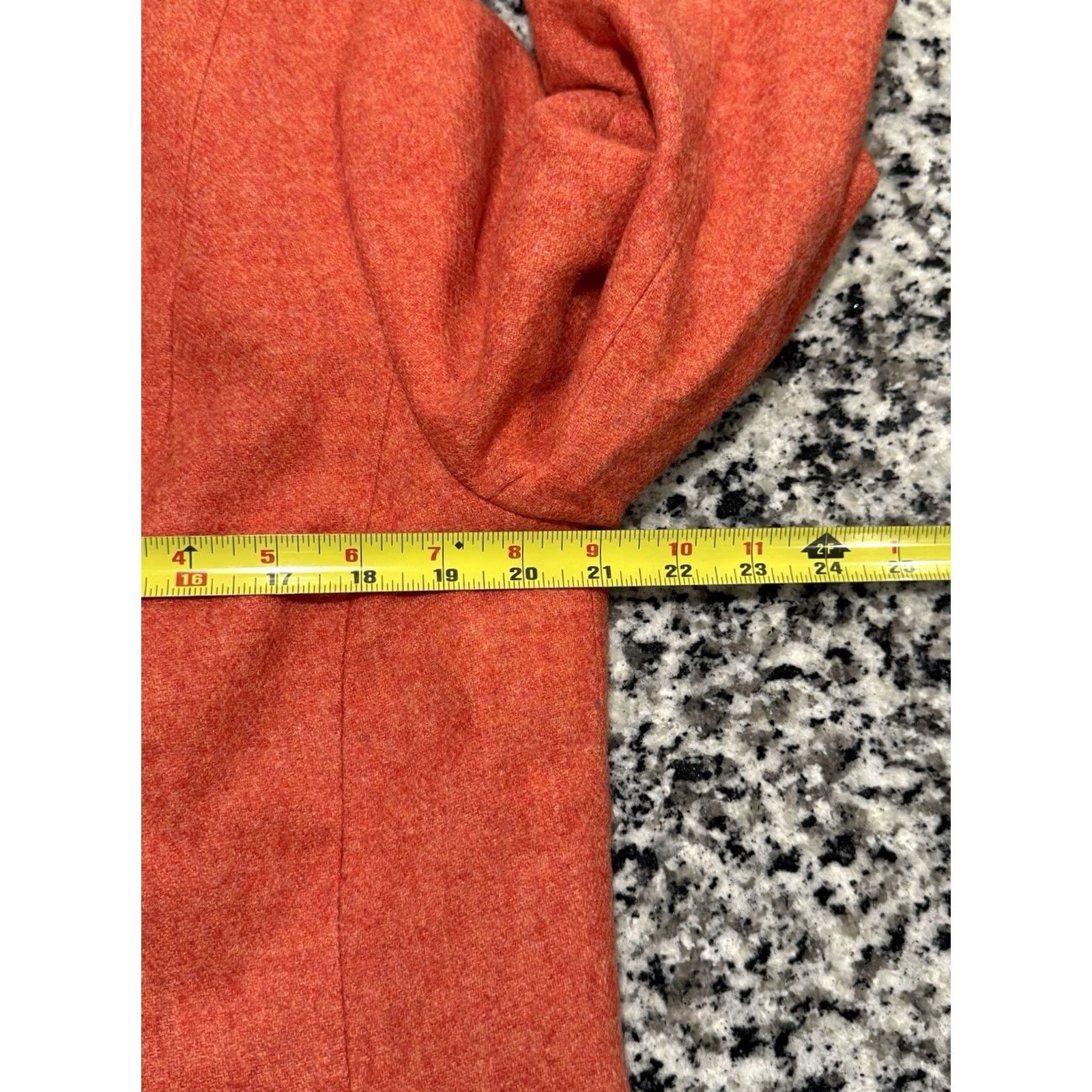 Talbots Talbots Orange Jacket Ruffled Collar Gold Button Long Sleeve Size 12W Women Size XL / US 12-14 / IT 48-50 - 2 Thumbnail