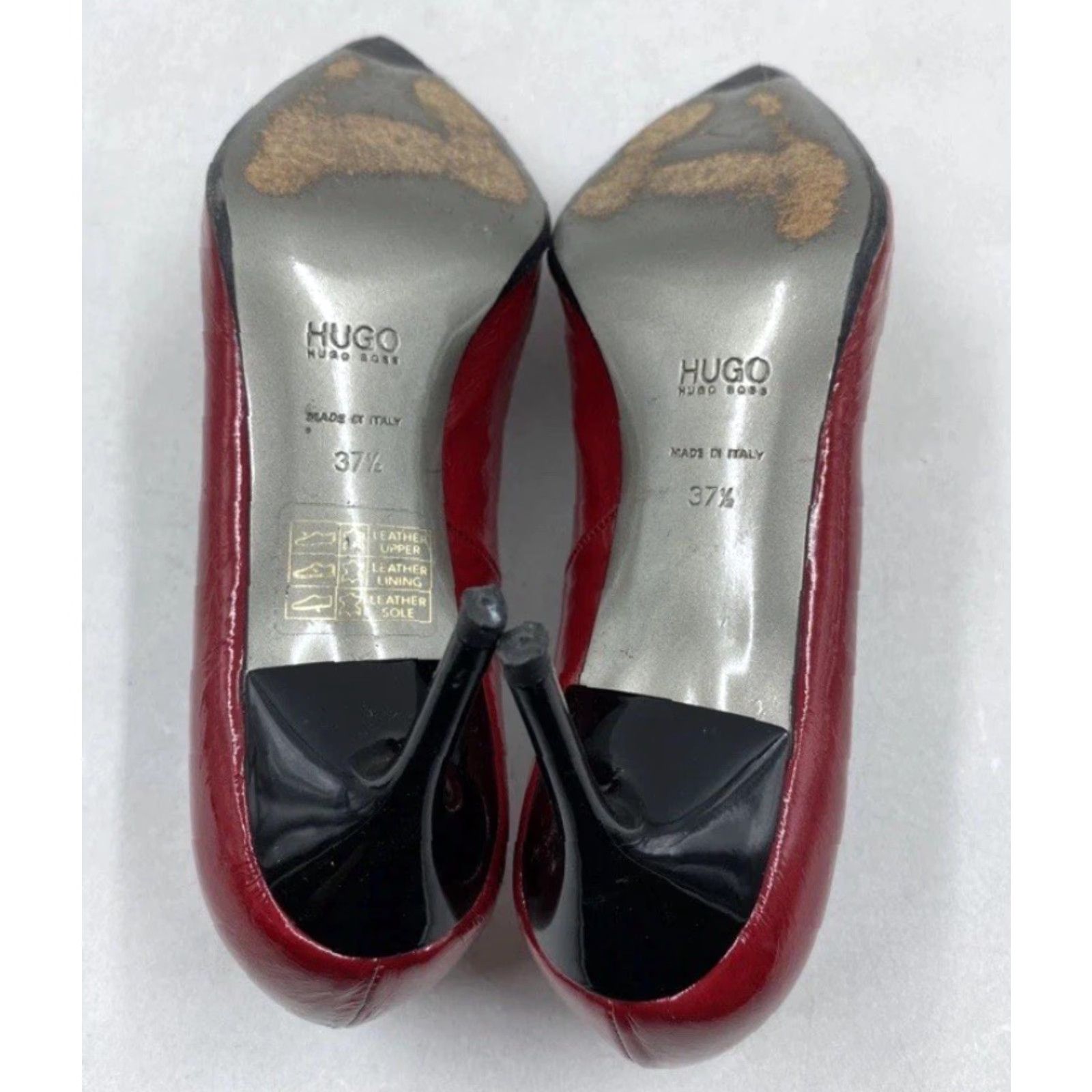 Hugo Boss Women Hugo Boss Pump Shoes Red Patent Leather Italy Size 7 Women Size US 7 / IT 37 - 5 Thumbnail