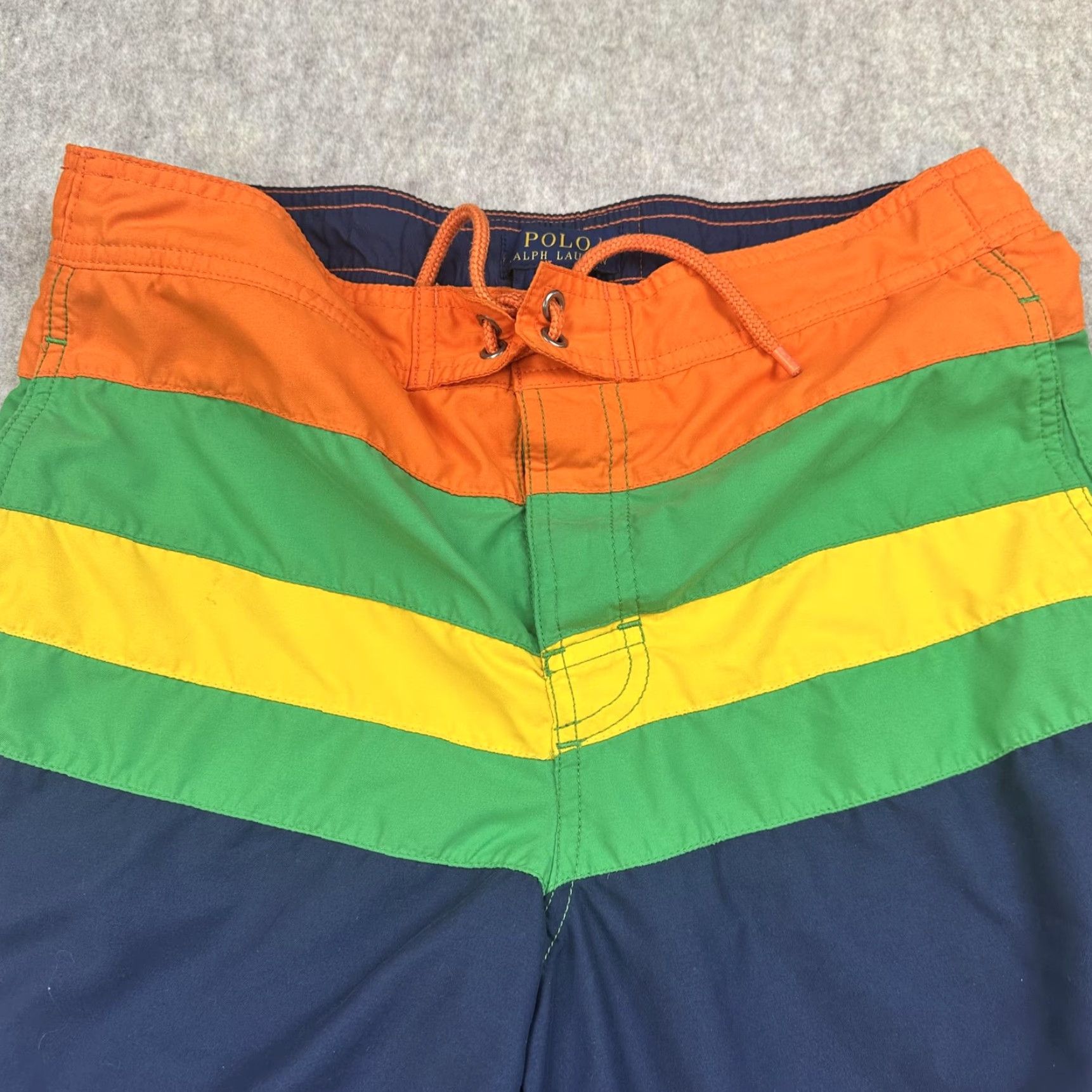 Polo Ralph Lauren Polo Ralph Lauren Swim Trunks L 14/16 Multicolor Board Shorts Logo Polo Player Blue Quick Dry Drawstring Elastic Waist 100% Polyester Mens Size US L / EU 52-54 / 3 - 4 Thumbnail