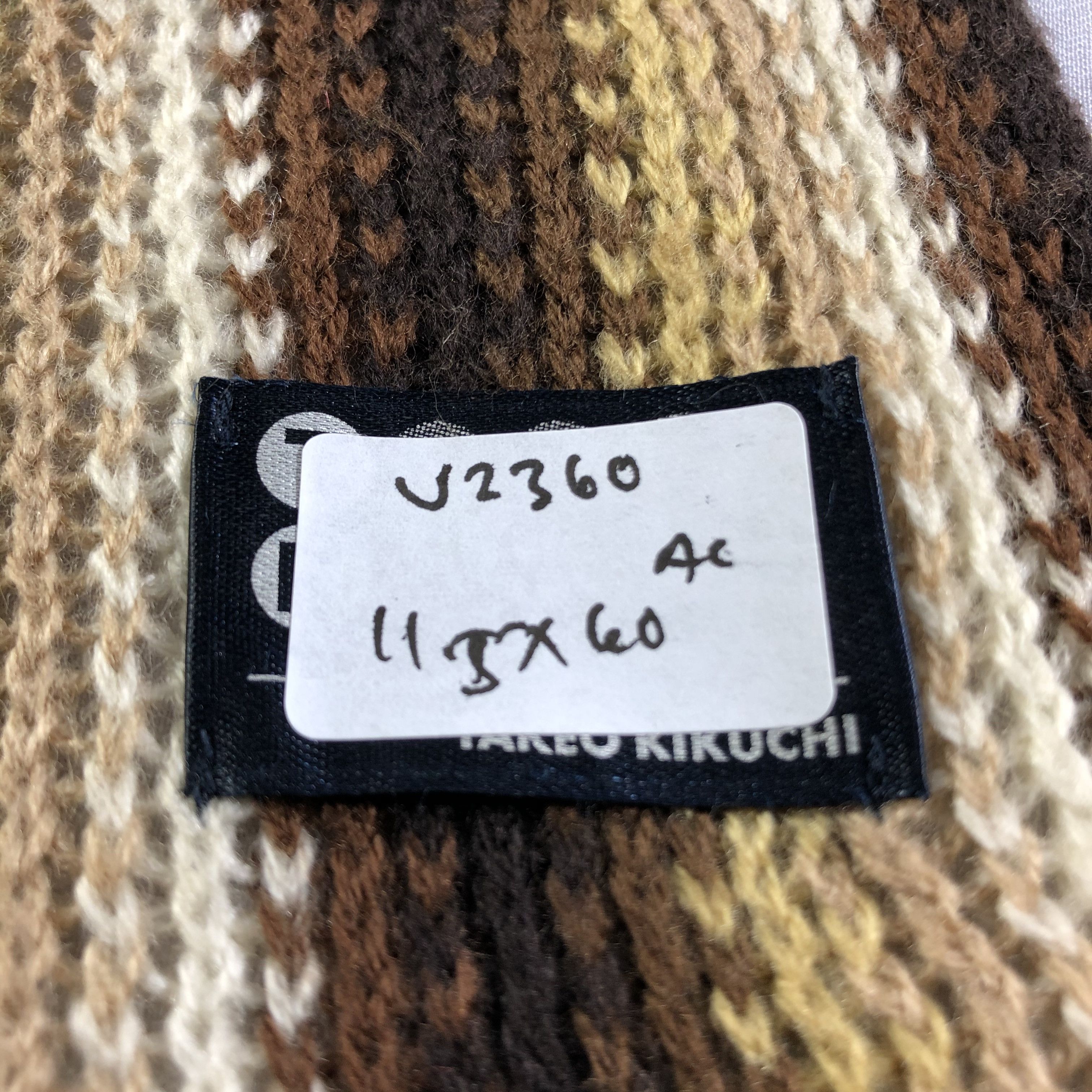 Takeo Kikuchi Takeo Kikuchi Striped Knit Scarf Muffler Neckwear V2360 Size ONE SIZE - 6 Thumbnail