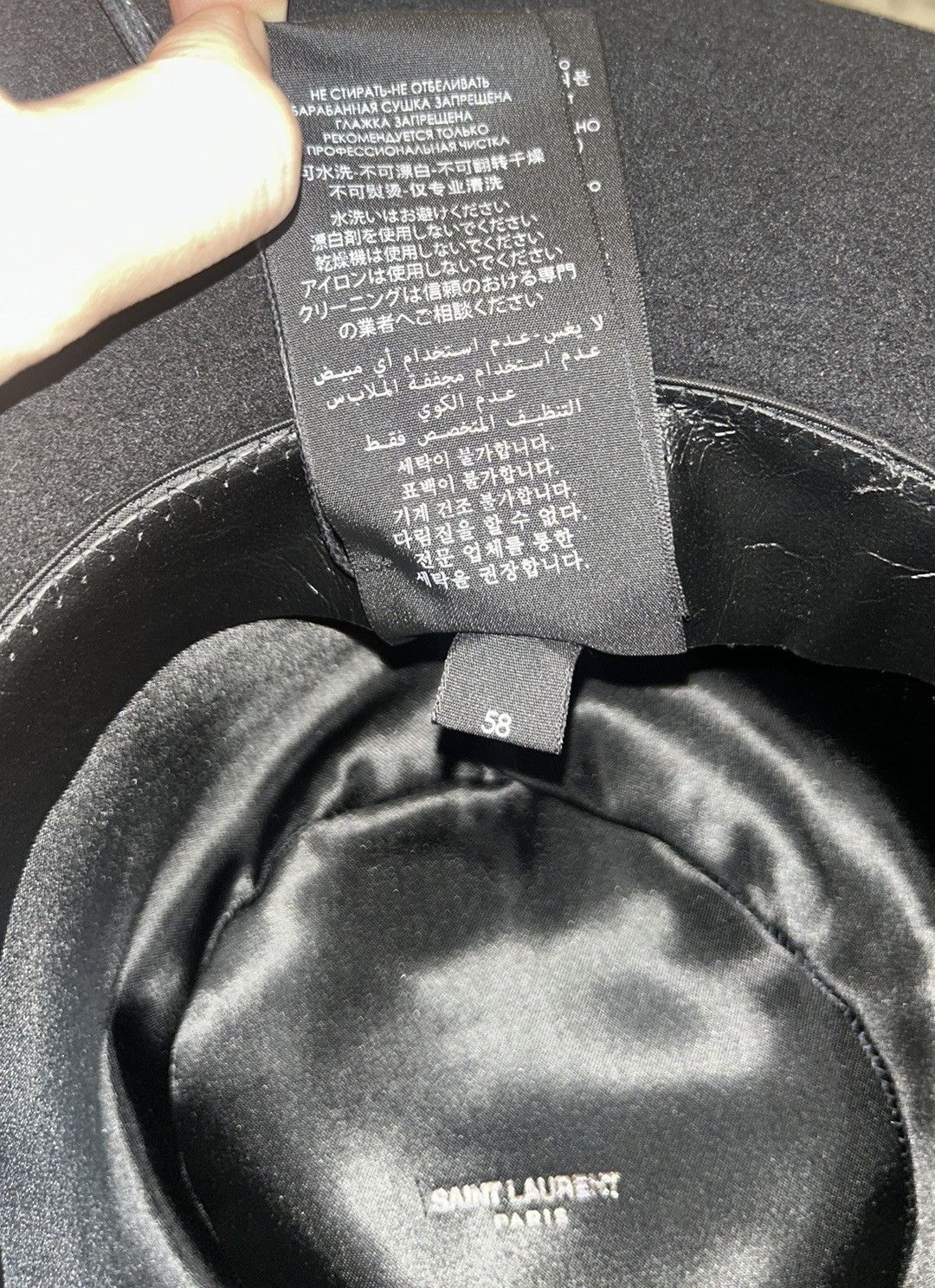 Saint Laurent Paris Saint Laurent Fedora Hat in Rabbit Felt size 58 Size ONE SIZE - 4 Thumbnail
