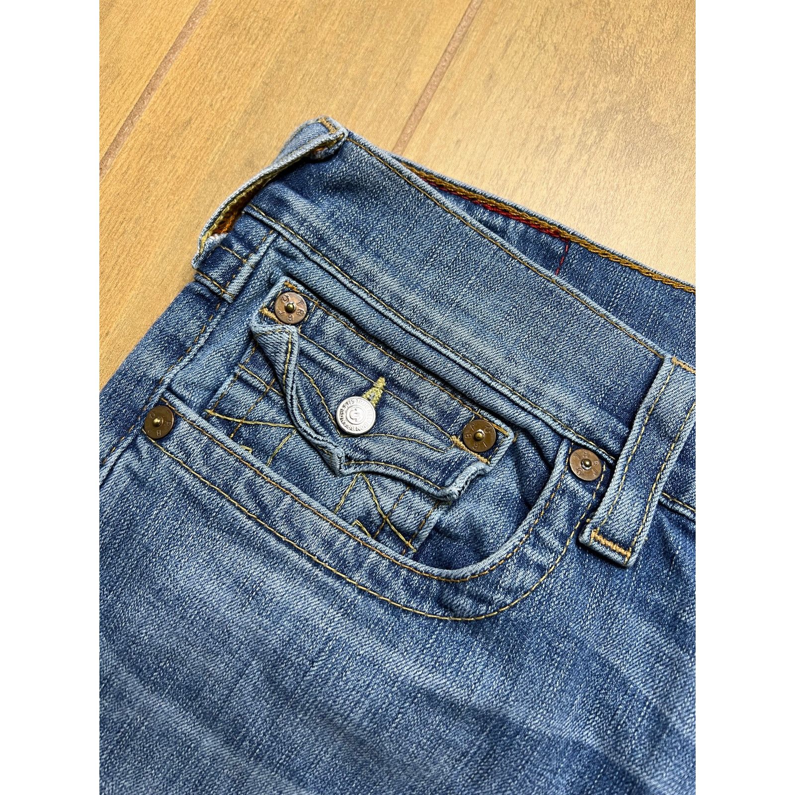 True Religion True Religion Jeans Mens 36X28 Blue Ricky Straight Leg Y2K Size US 36 / EU 52 - 11 Thumbnail