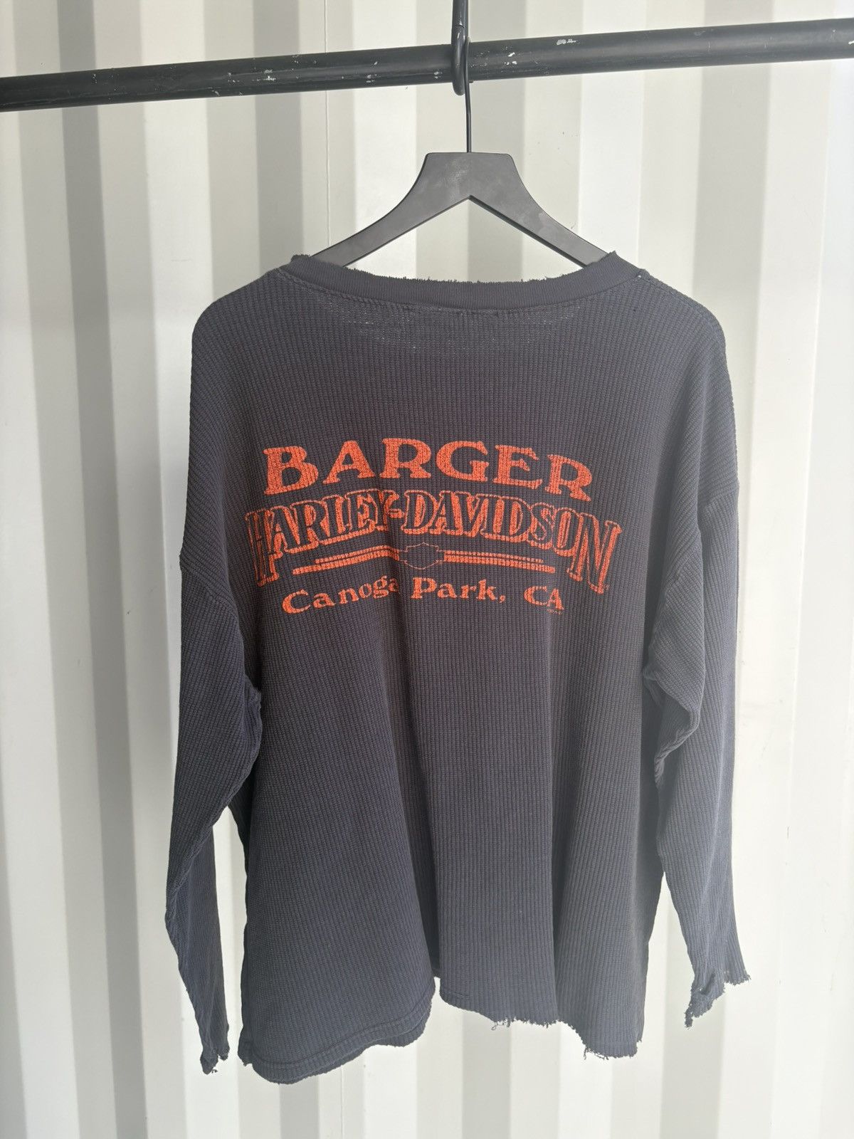 Harley Davidson Harley Davidson Thermal Thrashed Faded Distressed Erd grunge Size US XL / EU 56 / 4 - 1 Thumbnail