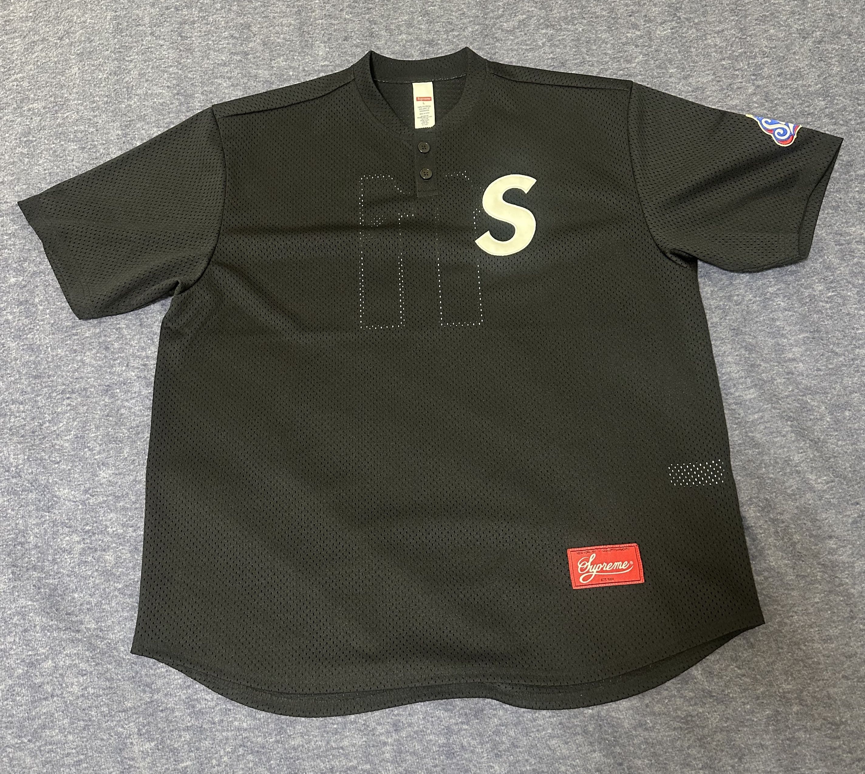 Supreme S Logo Baseball Henley | Grailed